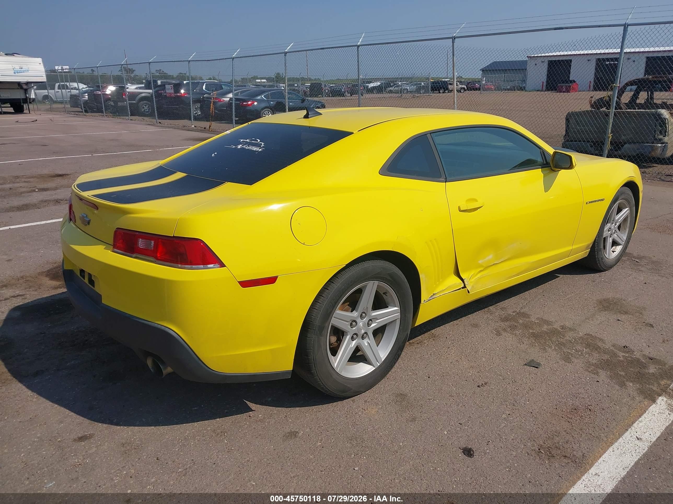 2014 Chevrolet Camaro 1ls Желтый vin: 2G1FE1E38E9184033