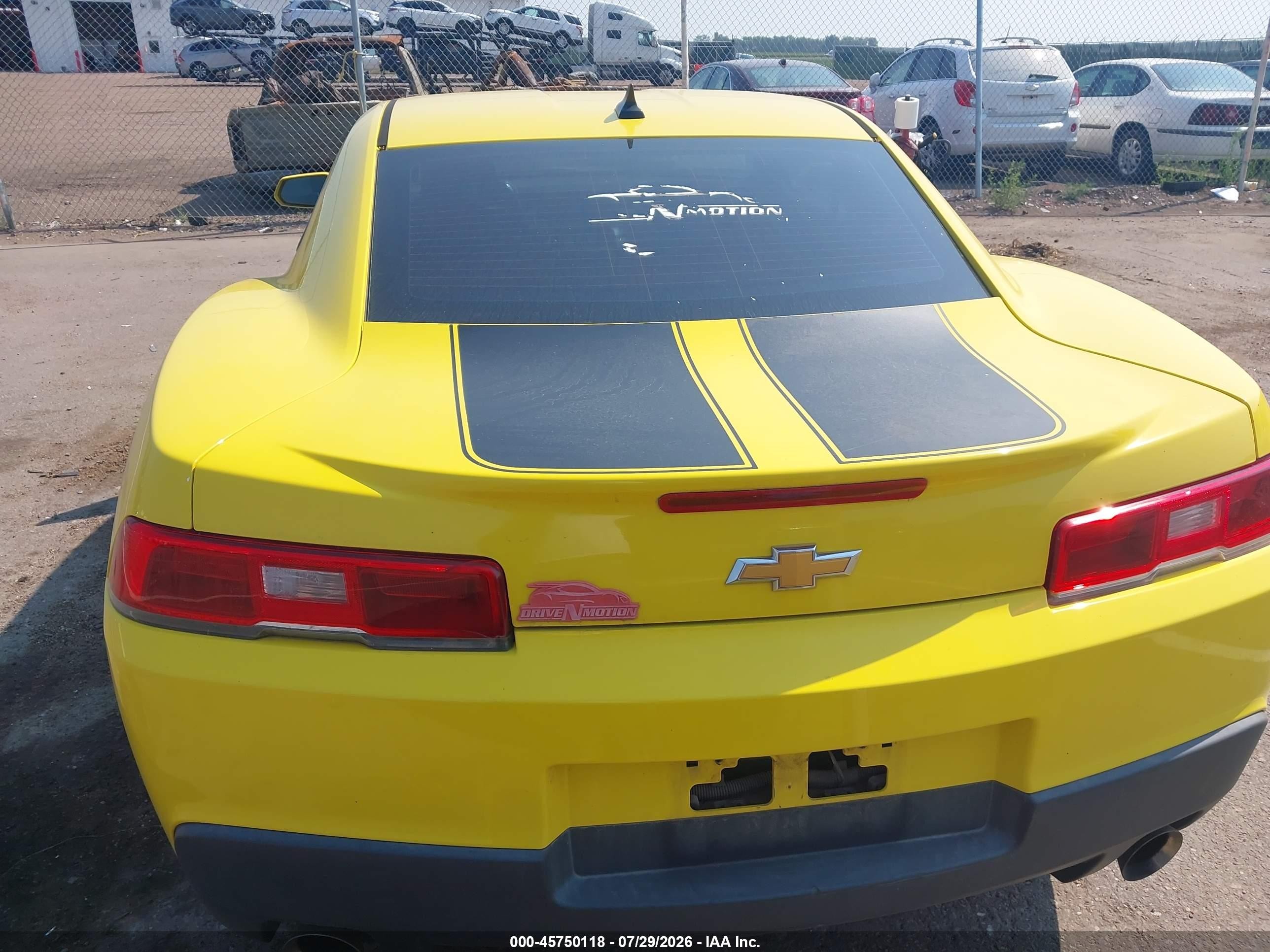 2014 Chevrolet Camaro 1ls Желтый vin: 2G1FE1E38E9184033