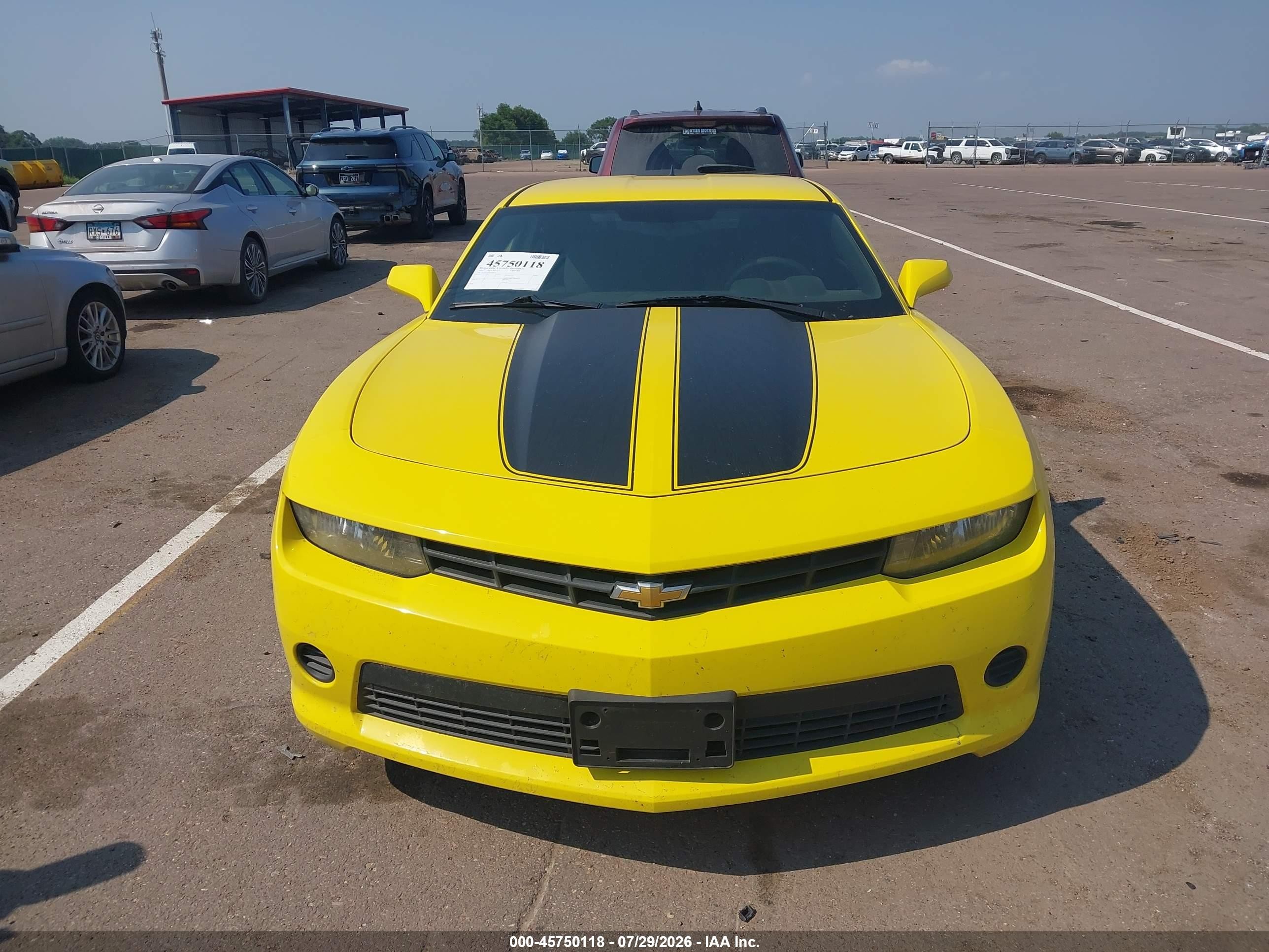 2014 Chevrolet Camaro 1ls Желтый vin: 2G1FE1E38E9184033