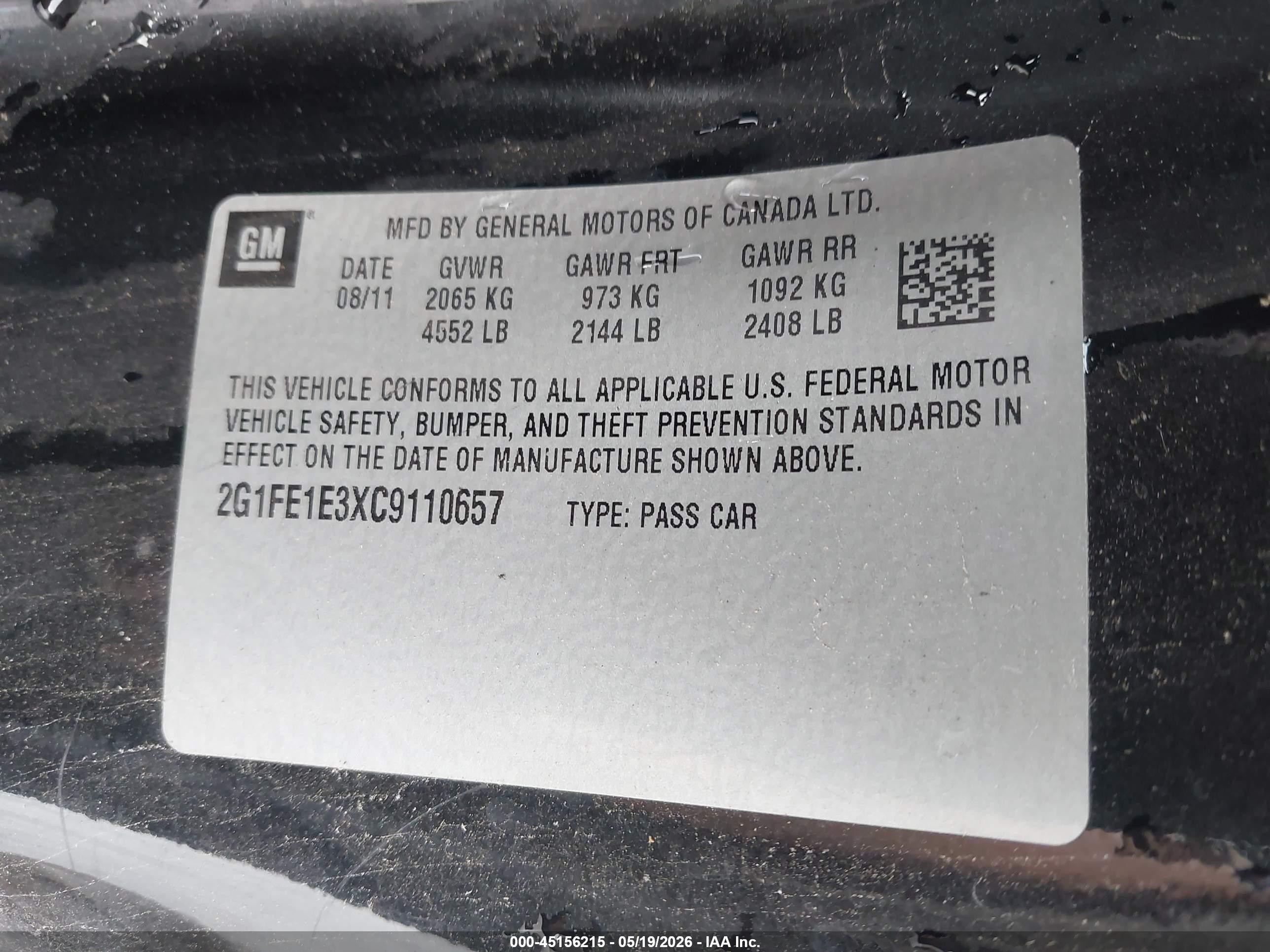 2012 Chevrolet Camaro 1ls Black vin: 2G1FE1E3XC9110657