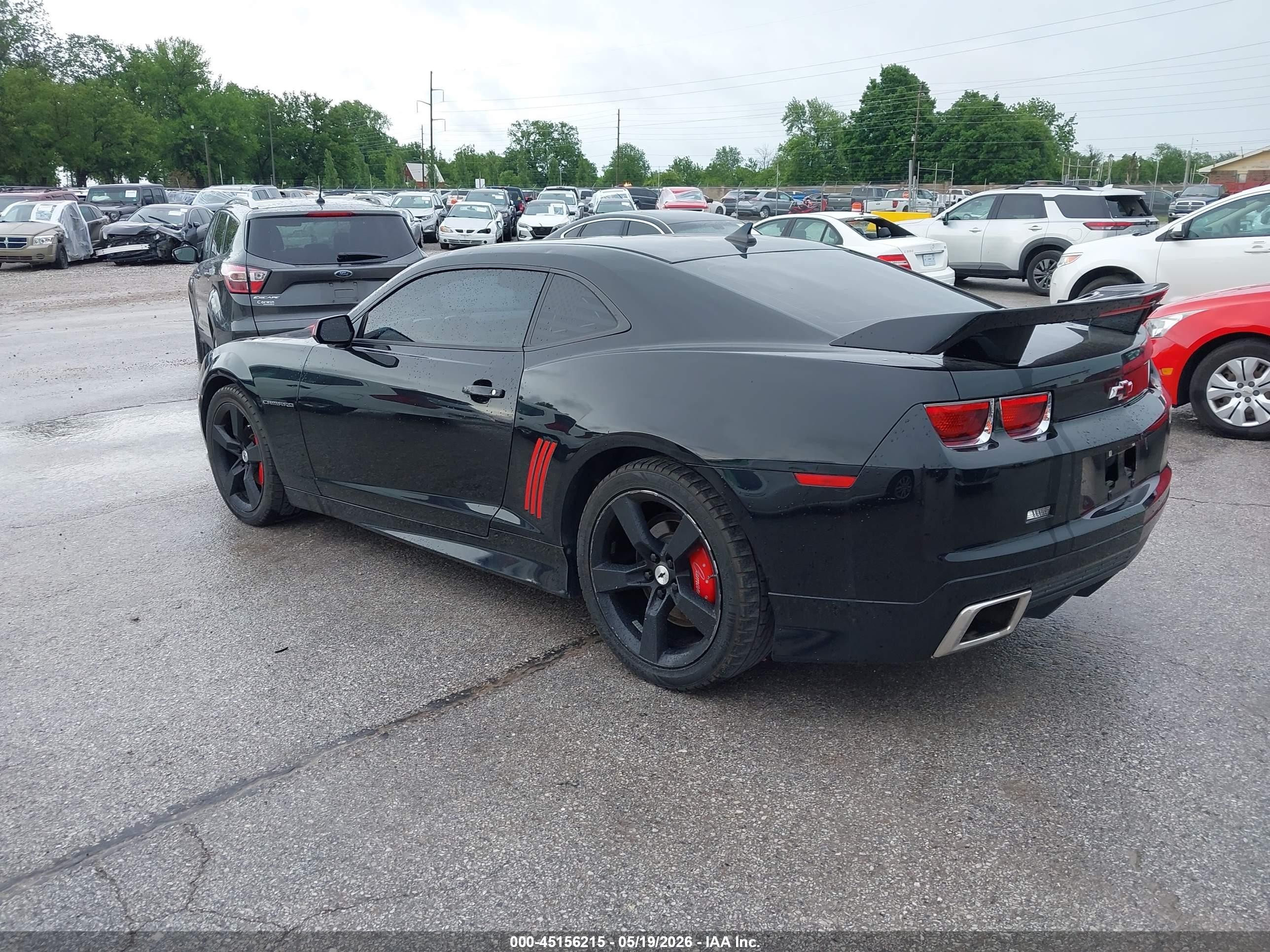 2012 Chevrolet Camaro 1ls Black vin: 2G1FE1E3XC9110657