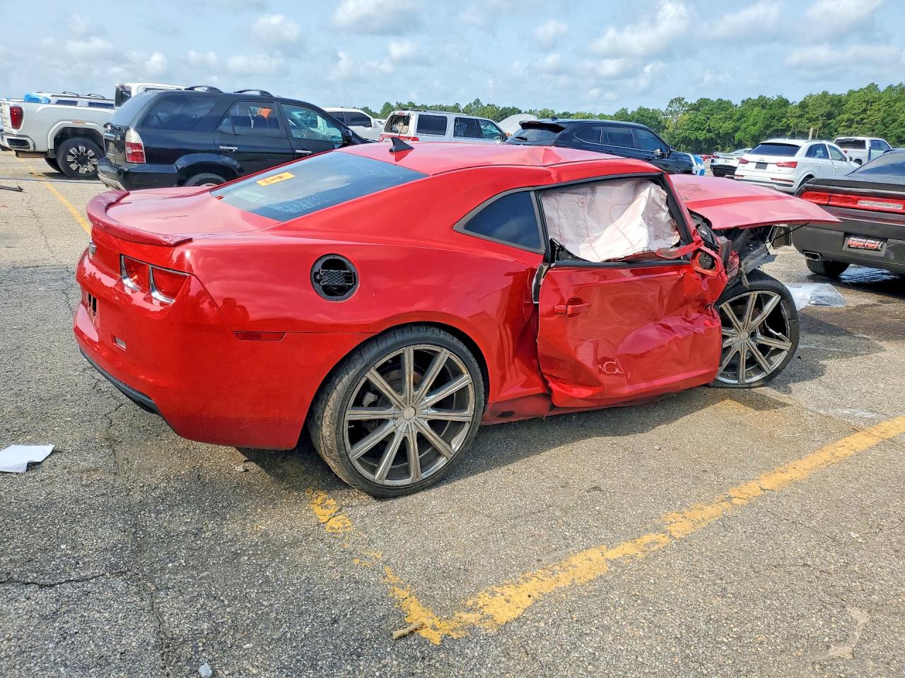 2011 Chevrolet Camaro Ls Red vin: 2G1FE1ED2B9152389