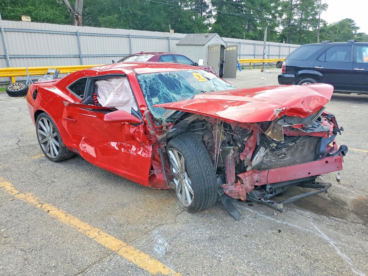 2011 Chevrolet Camaro Ls Red vin: 2G1FE1ED2B9152389