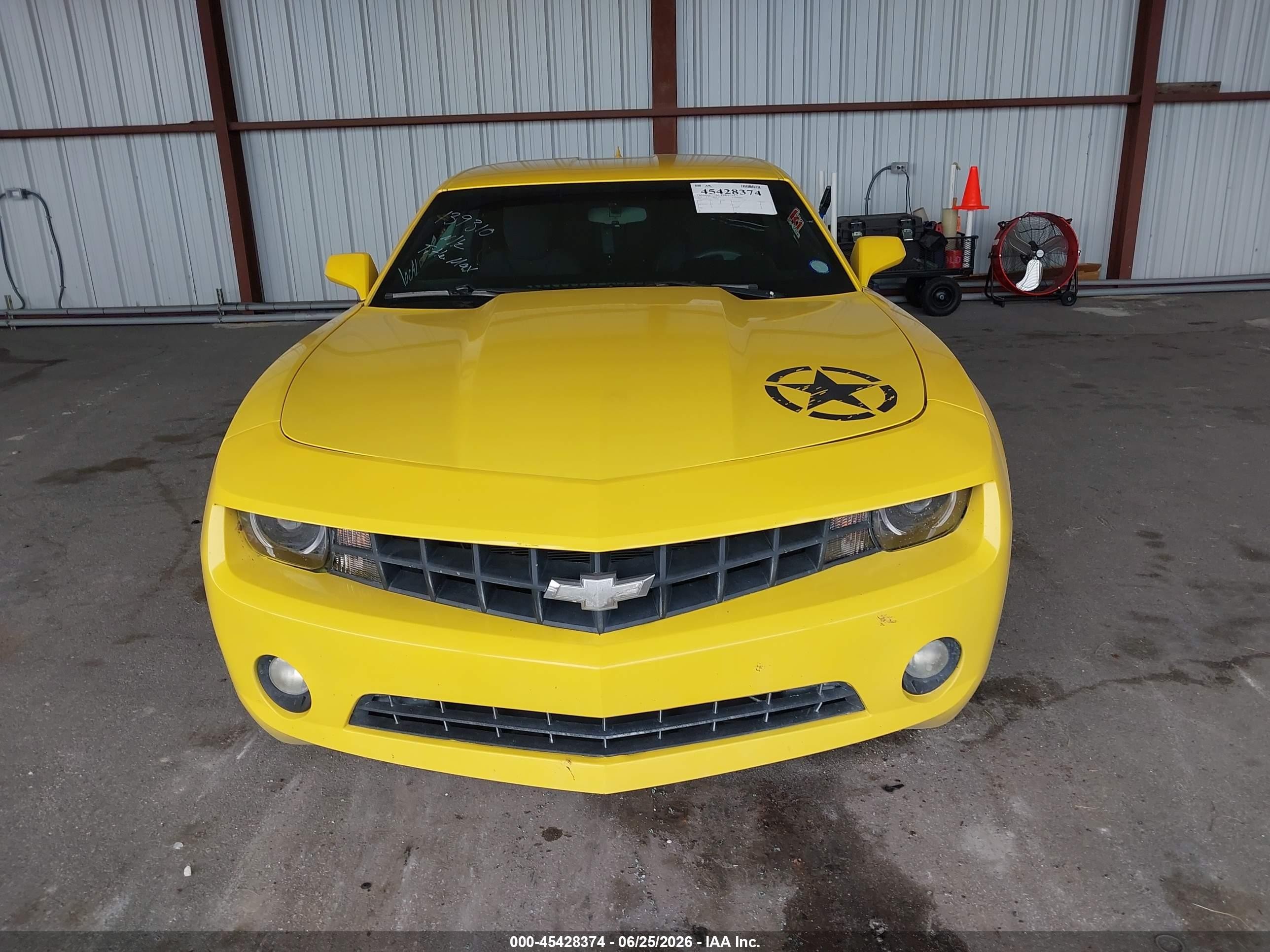 2012 Chevrolet Camaro 1lt Yellow vin: 2G1FF1E30C9139310