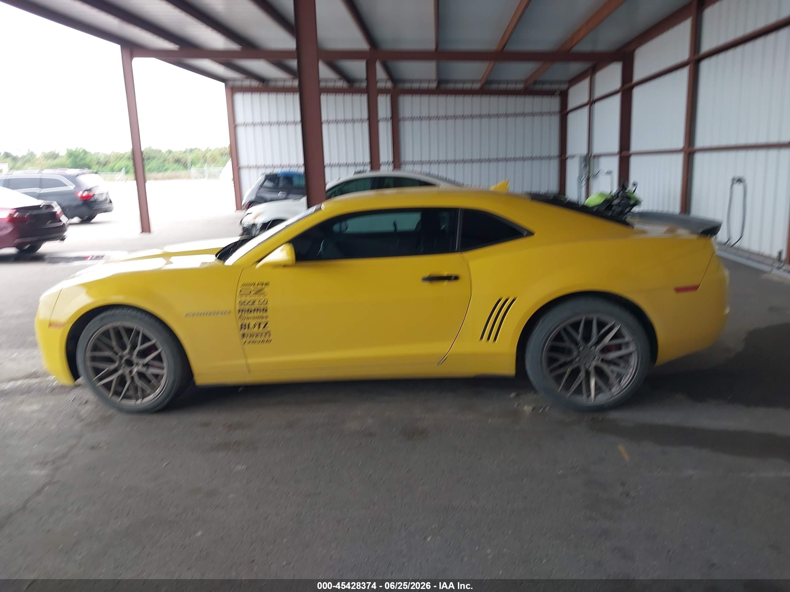 2012 Chevrolet Camaro 1lt Yellow vin: 2G1FF1E30C9139310