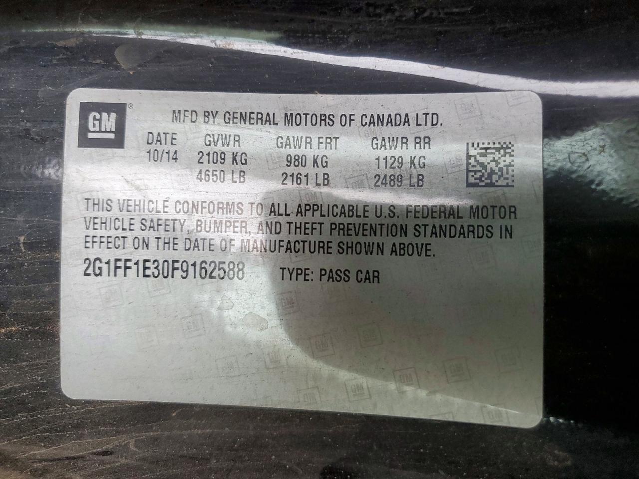 2015 Chevrolet Camaro Lt Черный vin: 2G1FF1E30F9162588
