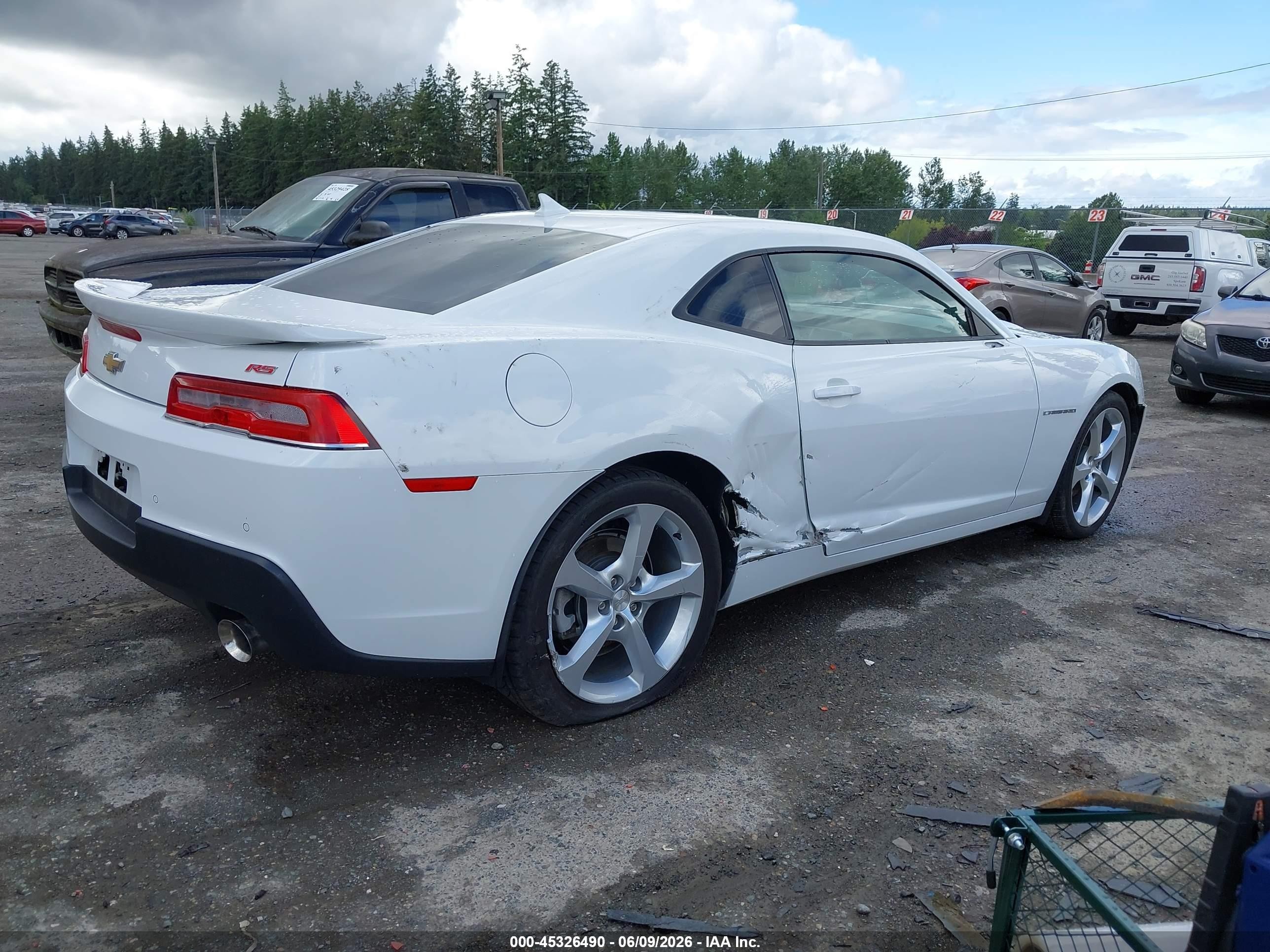 2015 Chevrolet Camaro 2lt White vin: 2G1FF1E30F9292693
