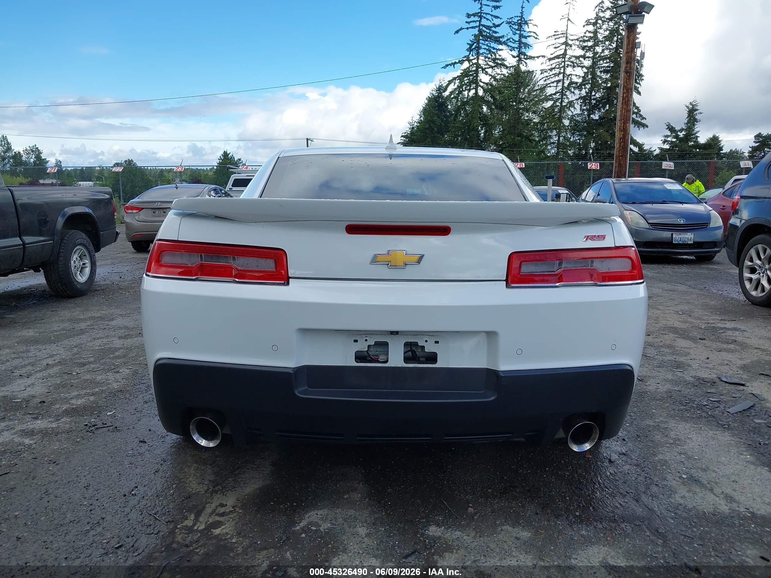 2015 Chevrolet Camaro 2lt White vin: 2G1FF1E30F9292693