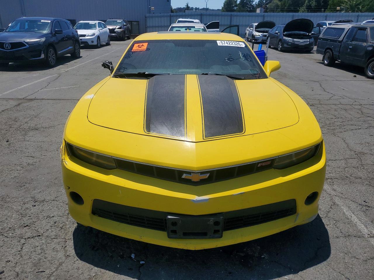 2015 Chevrolet Camaro Lt Желтый vin: 2G1FF1E30F9294511