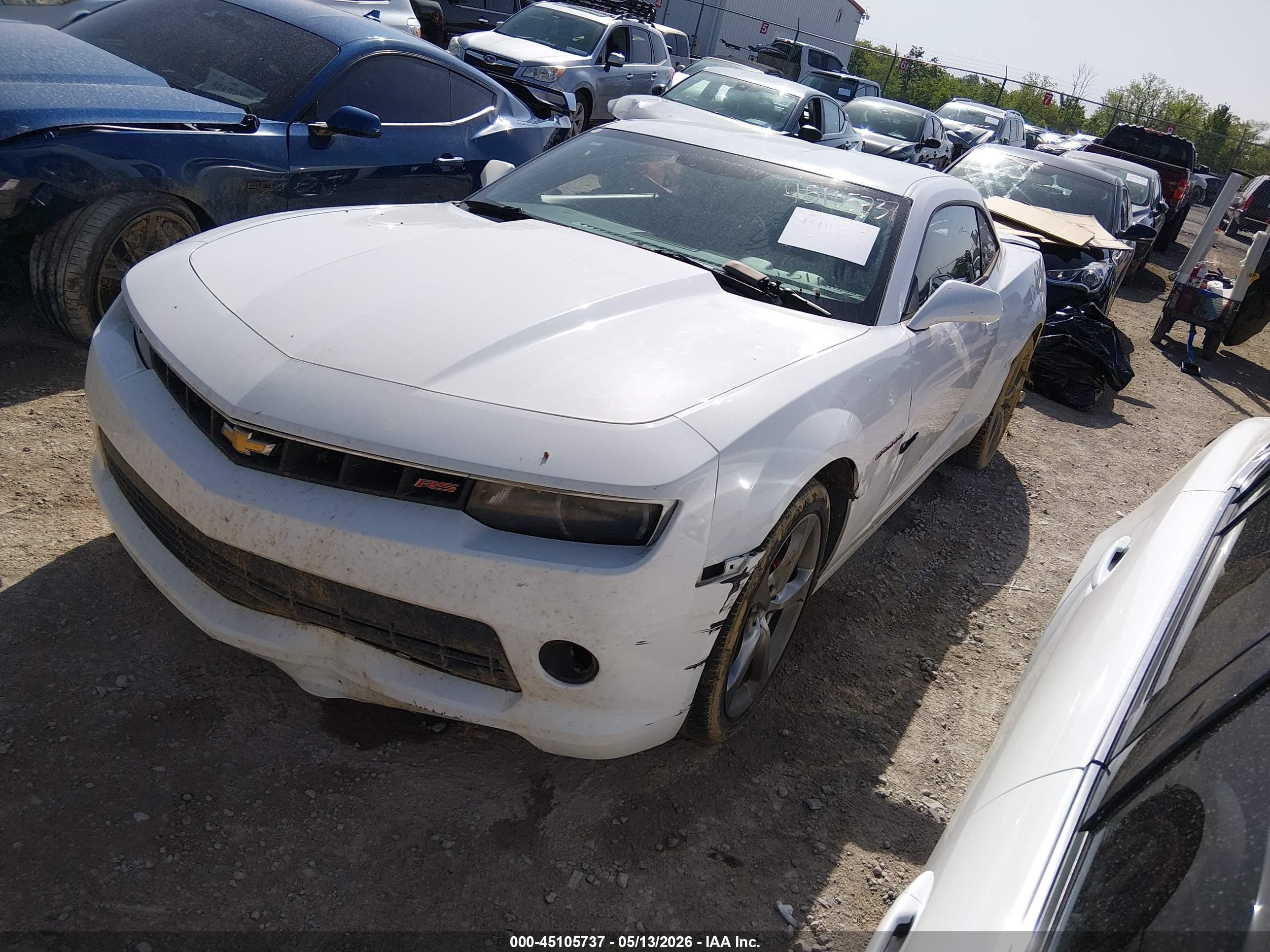2015 Chevrolet Camaro 2lt White vin: 2G1FF1E31F9155505
