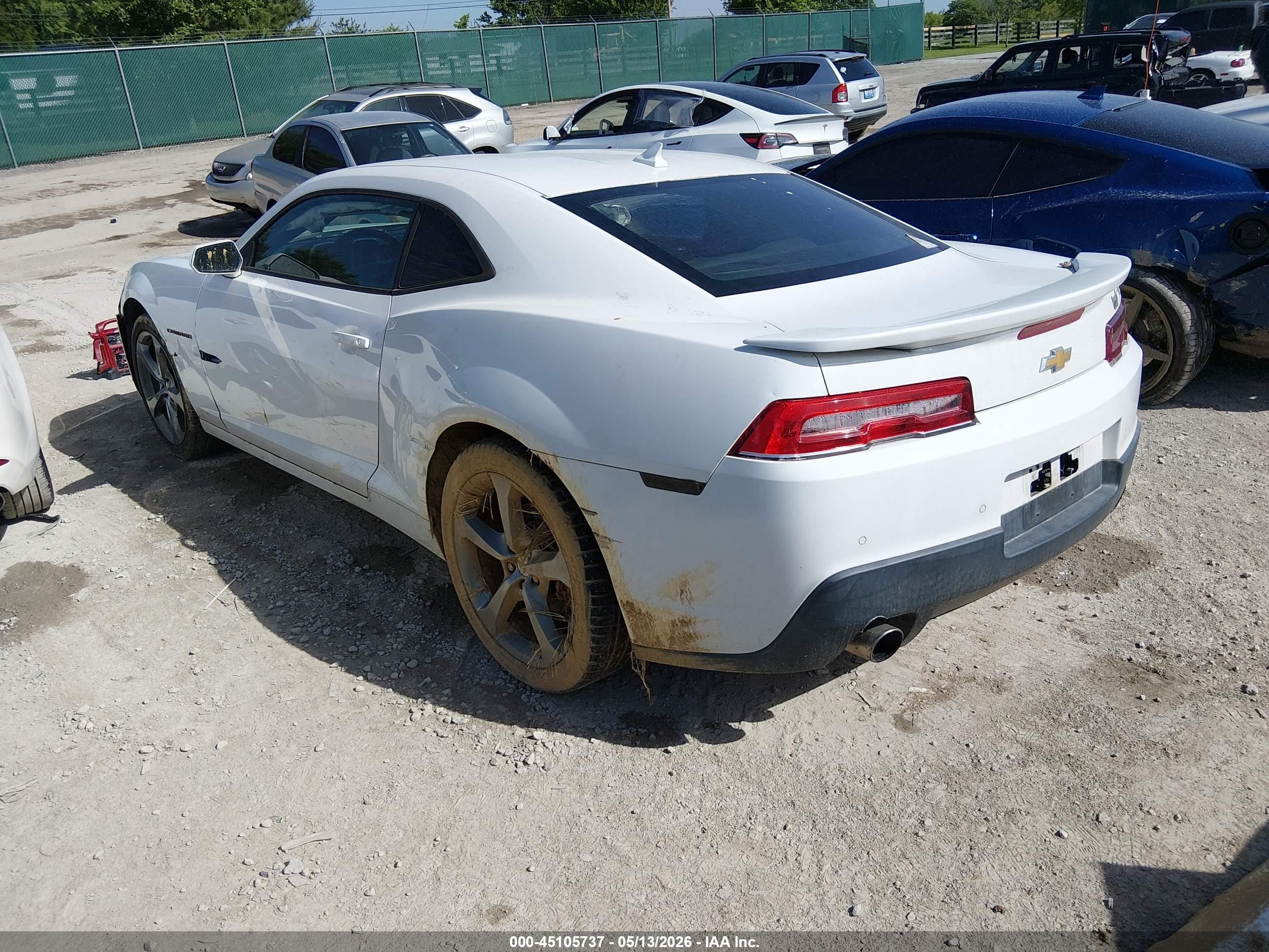 2015 Chevrolet Camaro 2lt White vin: 2G1FF1E31F9155505