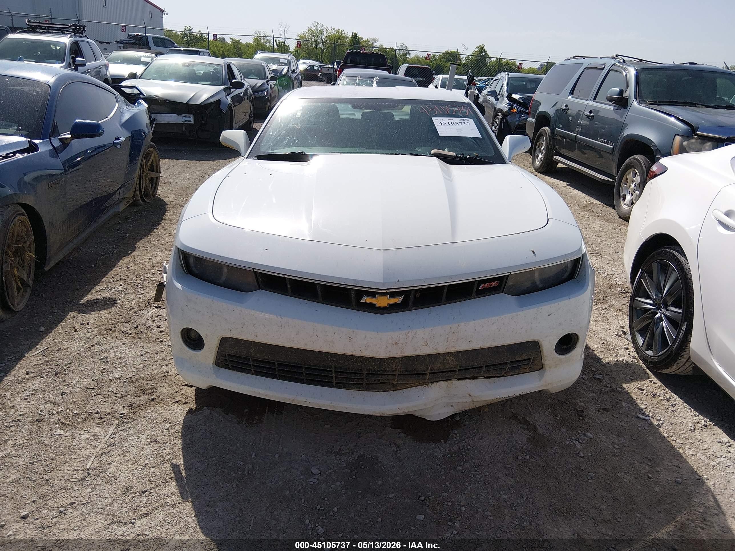 2015 Chevrolet Camaro 2lt White vin: 2G1FF1E31F9155505