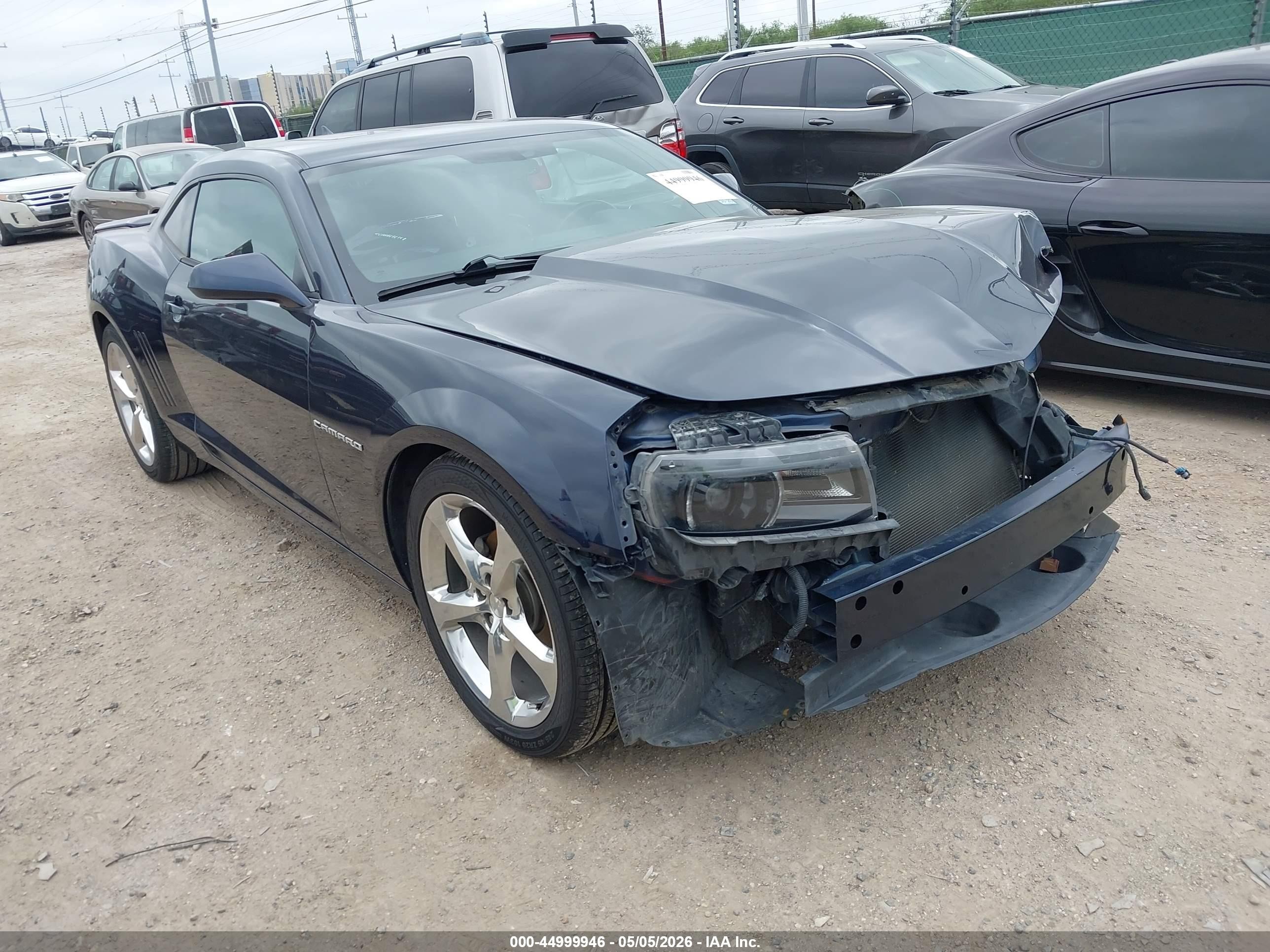 2015 Chevrolet Camaro 2lt Blue vin: 2G1FF1E31F9307962