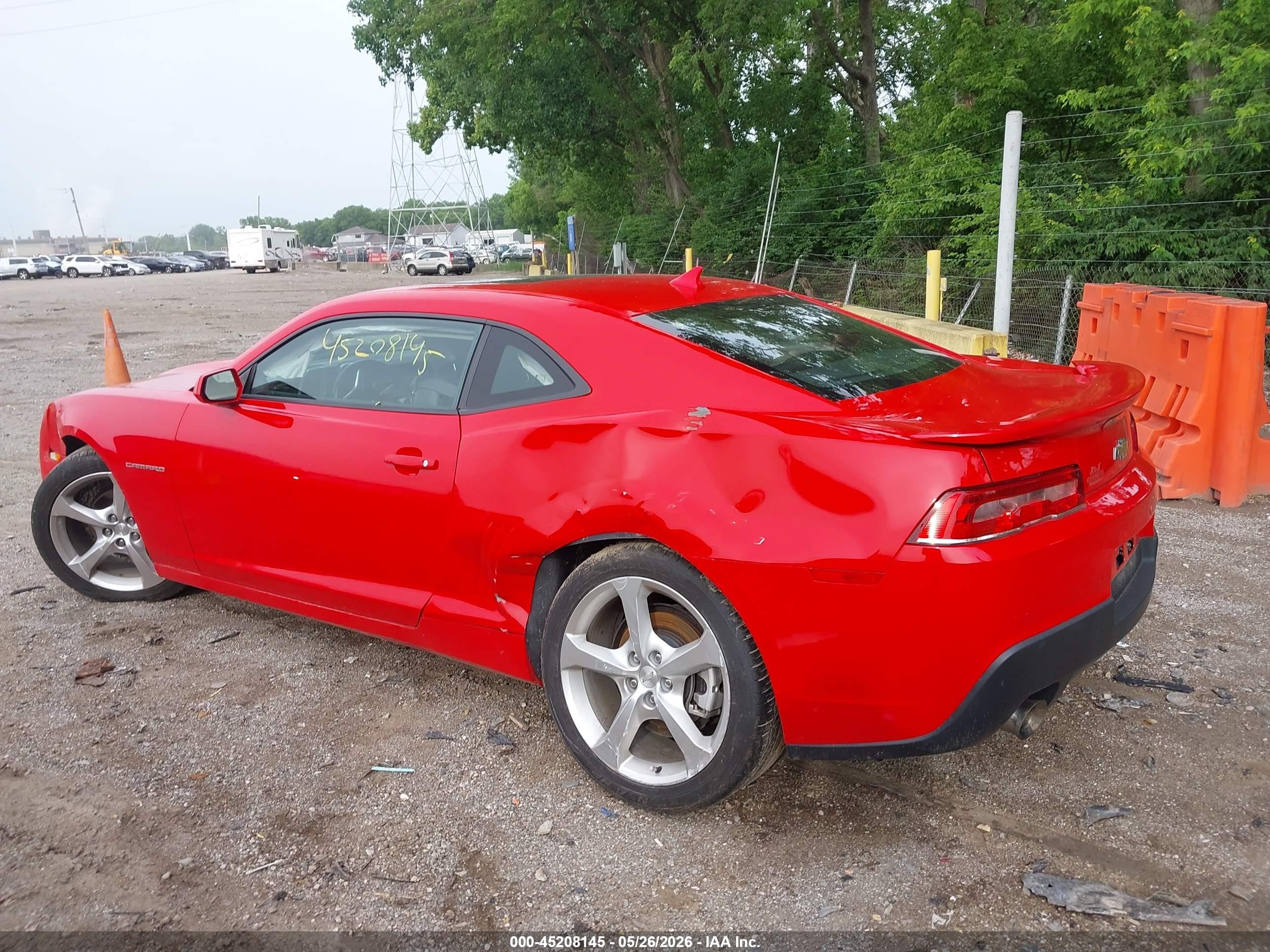 2015 Chevrolet Camaro 2lt Red vin: 2G1FF1E32F9218336
