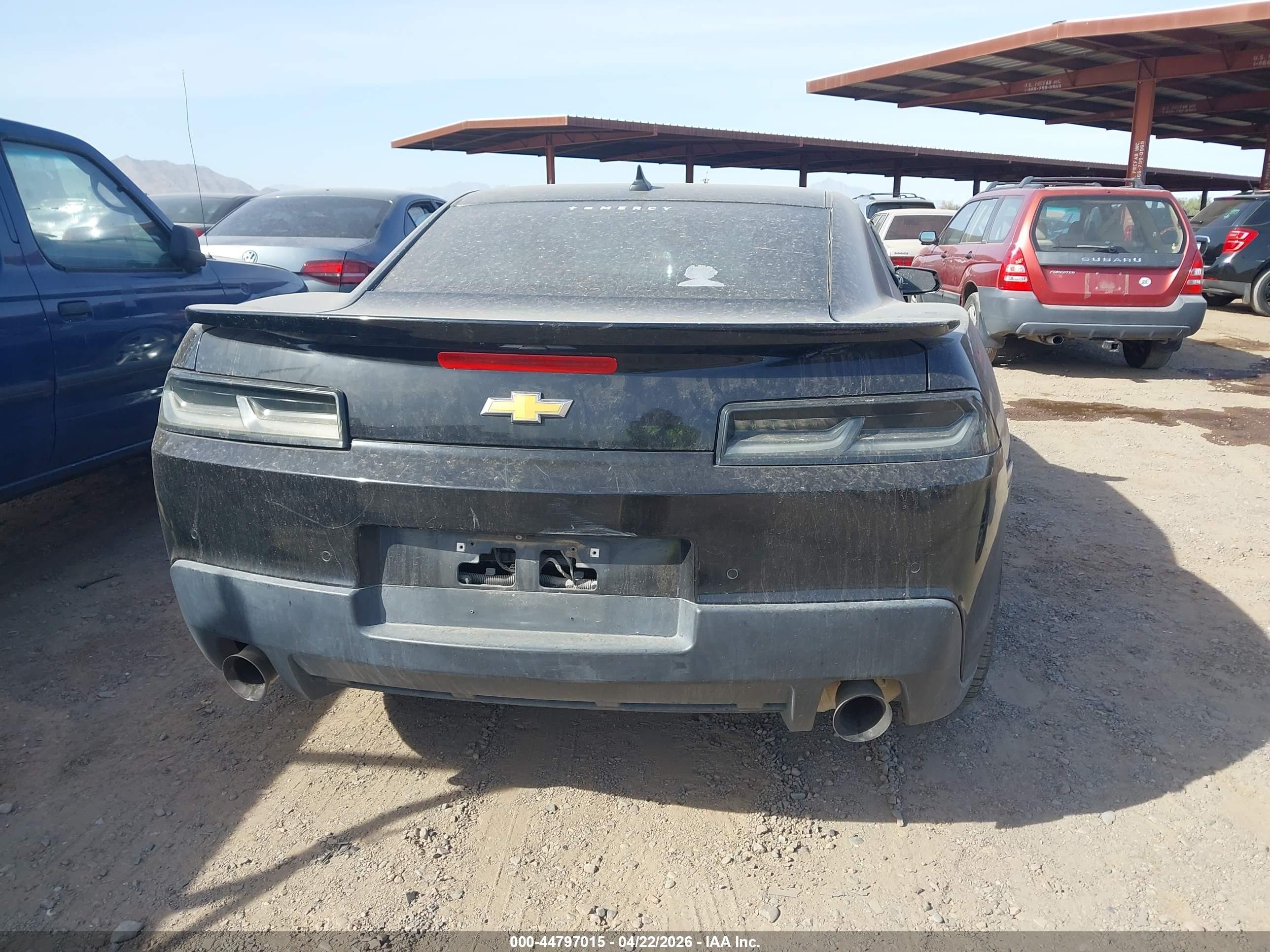 2015 Chevrolet Camaro 2lt Black vin: 2G1FF1E33F9133134