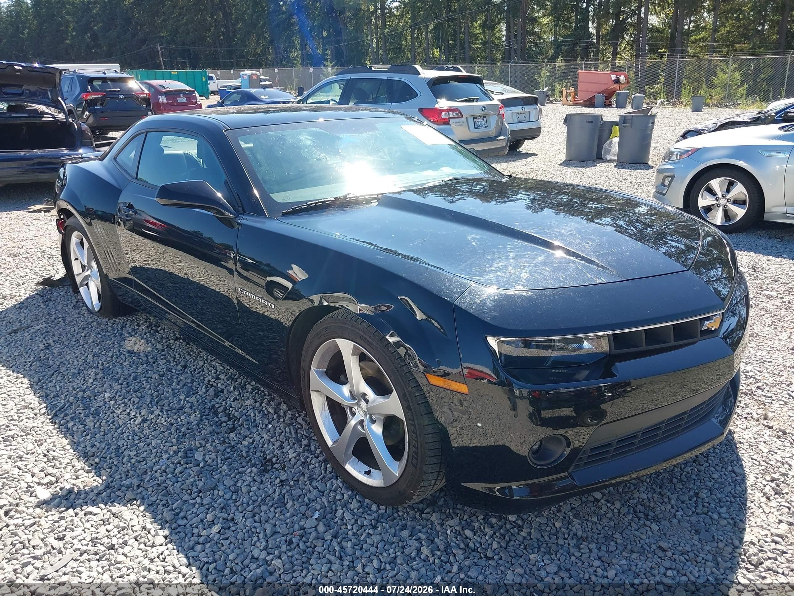 2015 Chevrolet Camaro 2lt Black vin: 2G1FF1E33F9190076