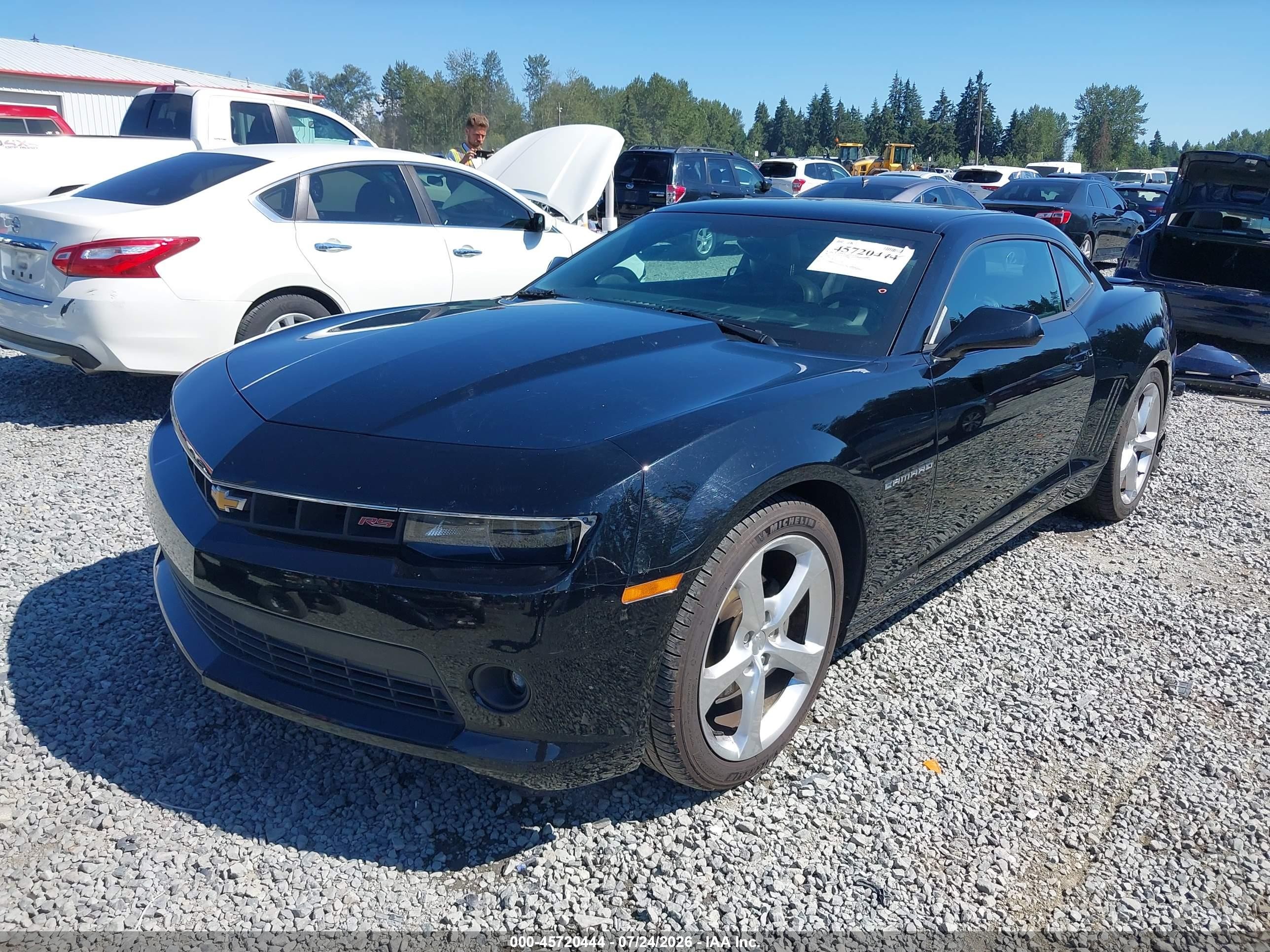 2015 Chevrolet Camaro 2lt Black vin: 2G1FF1E33F9190076