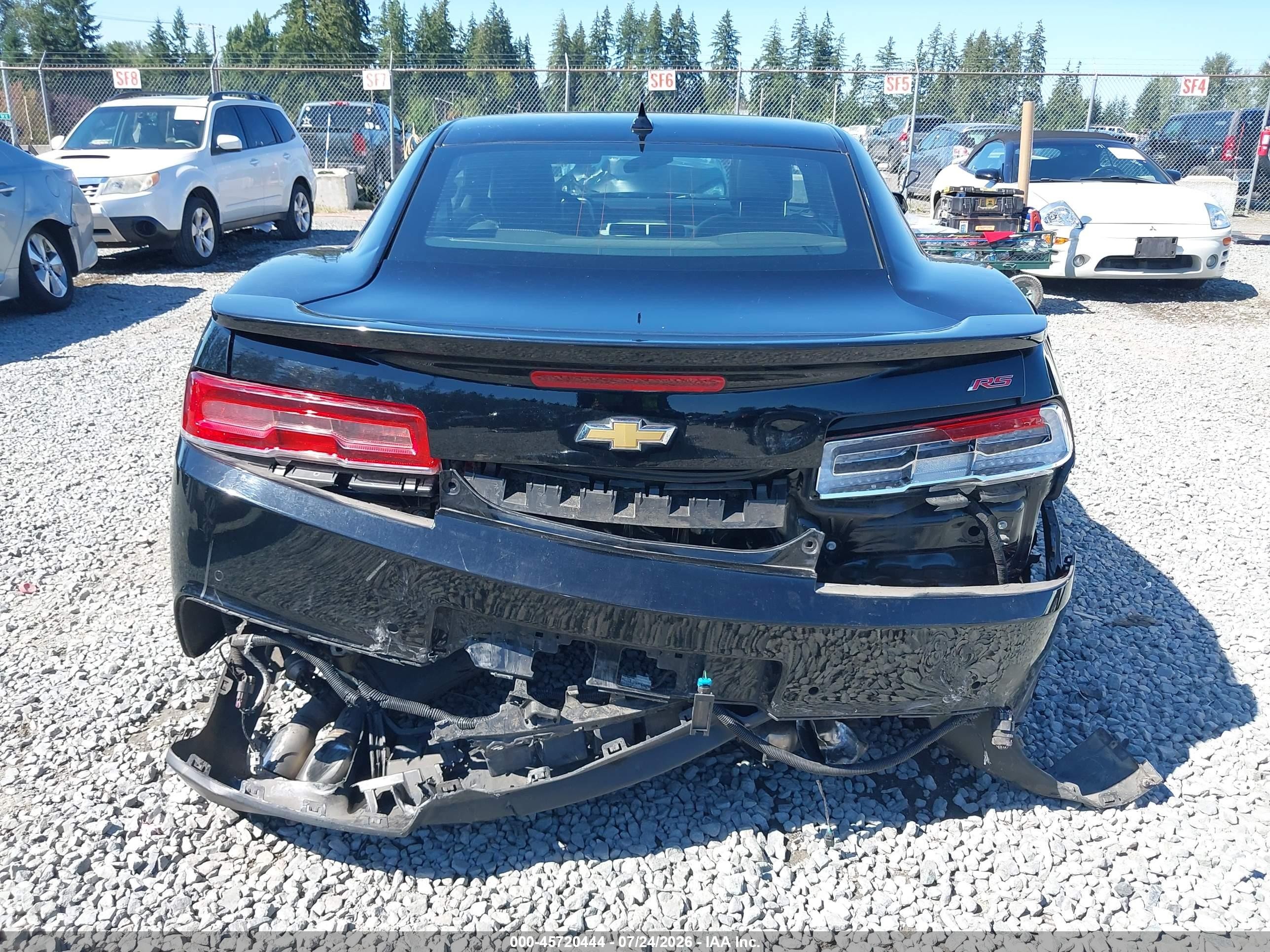 2015 Chevrolet Camaro 2lt Black vin: 2G1FF1E33F9190076
