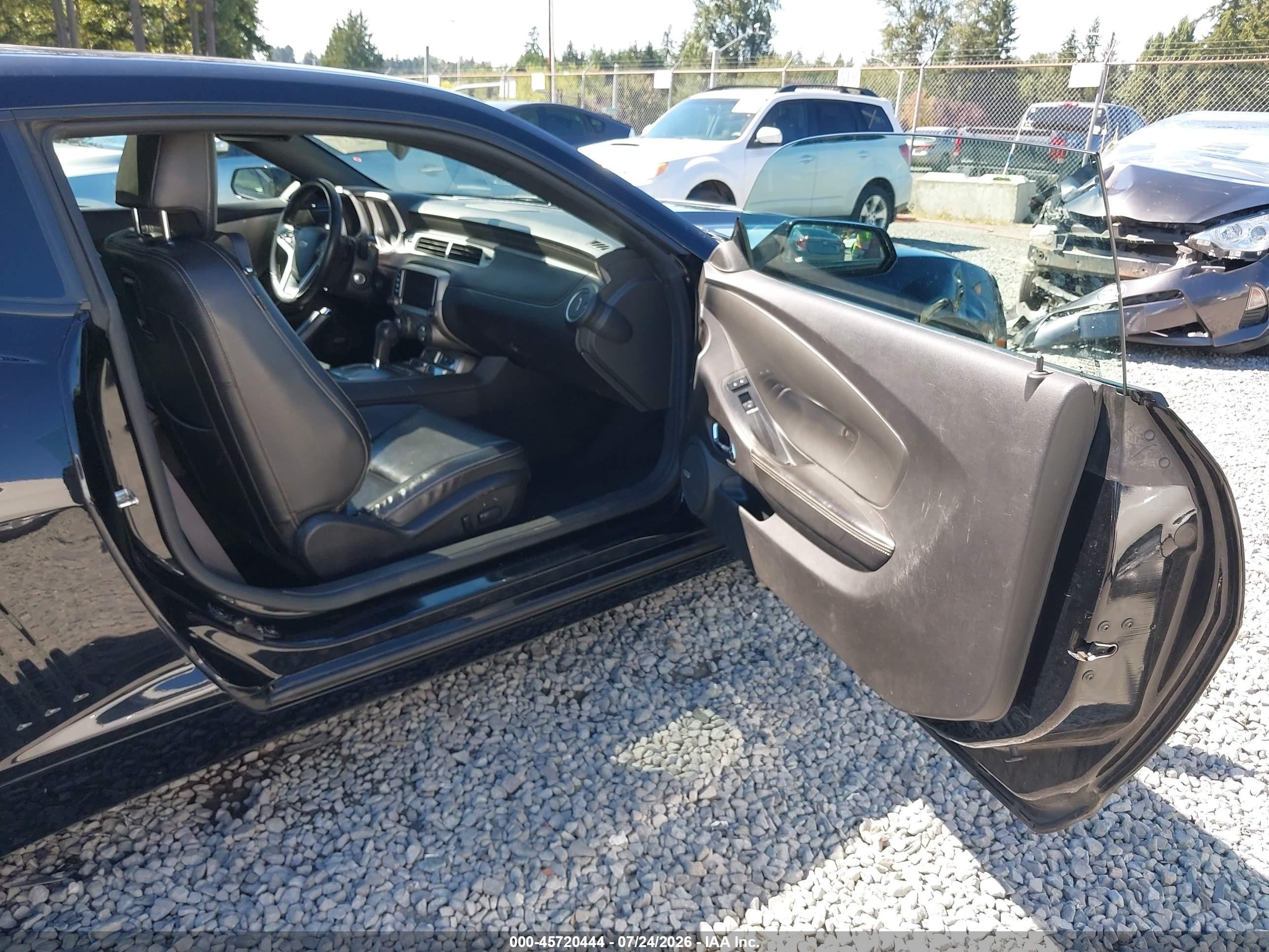 2015 Chevrolet Camaro 2lt Black vin: 2G1FF1E33F9190076