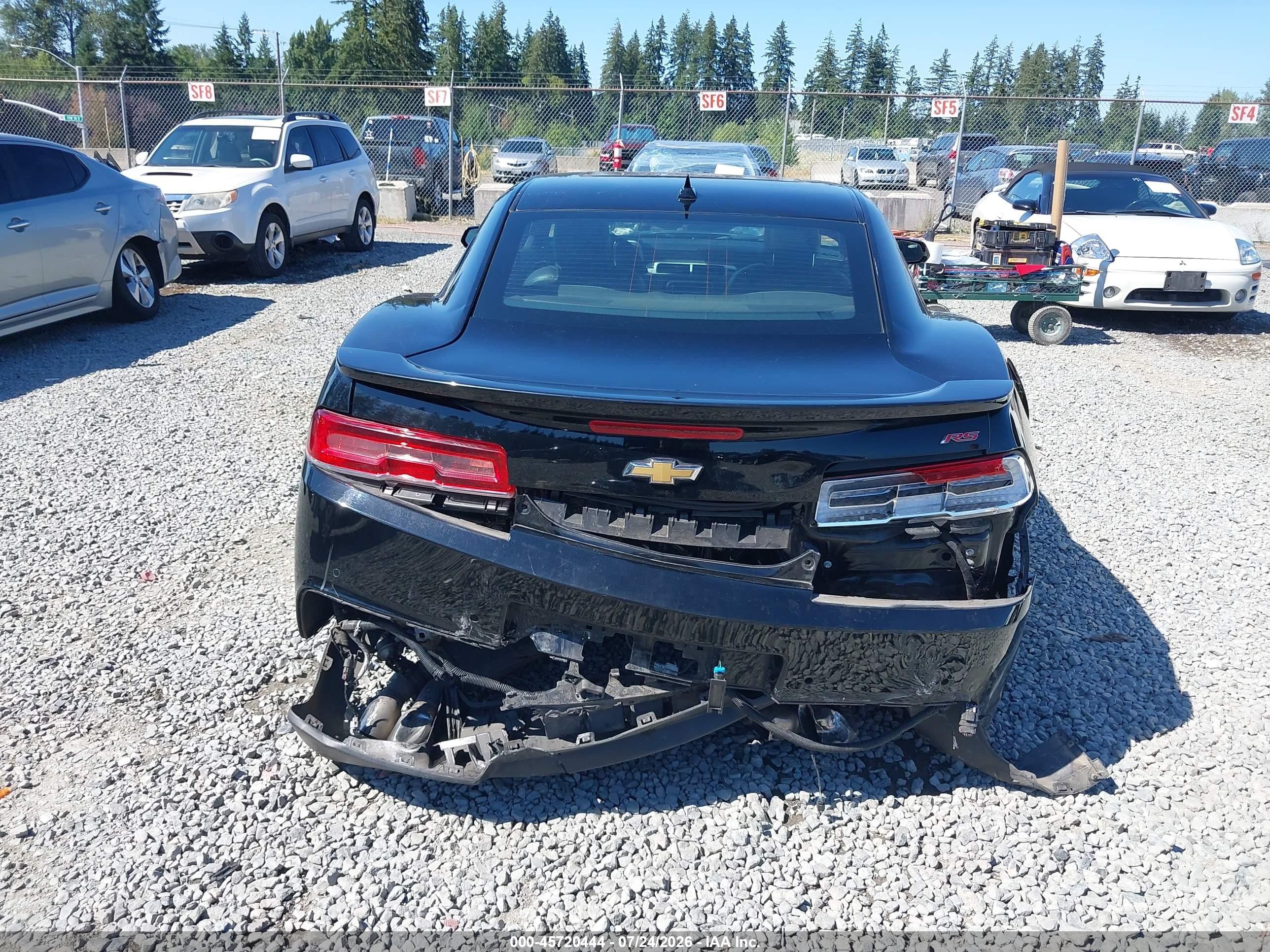 2015 Chevrolet Camaro 2lt Black vin: 2G1FF1E33F9190076
