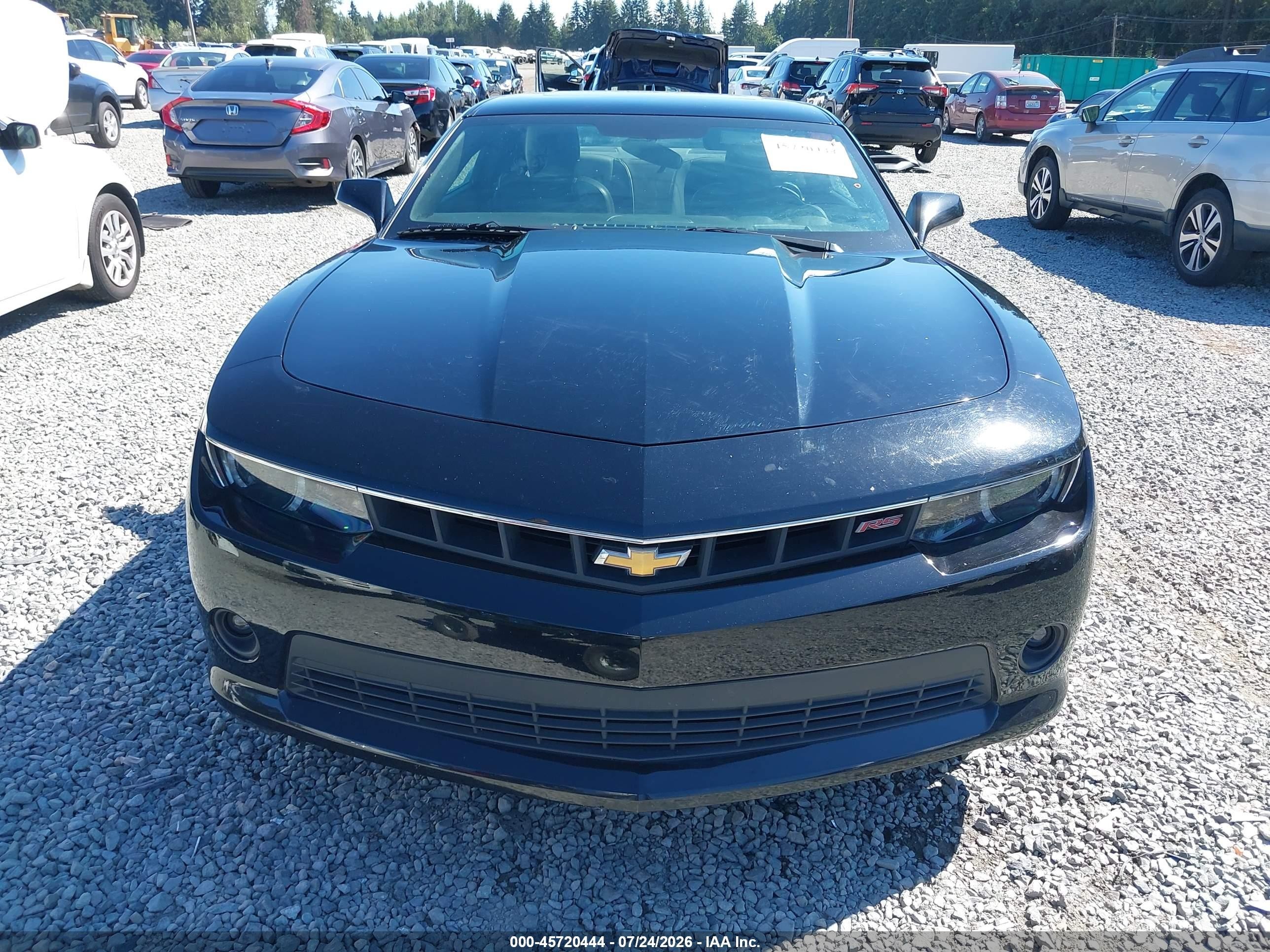 2015 Chevrolet Camaro 2lt Black vin: 2G1FF1E33F9190076