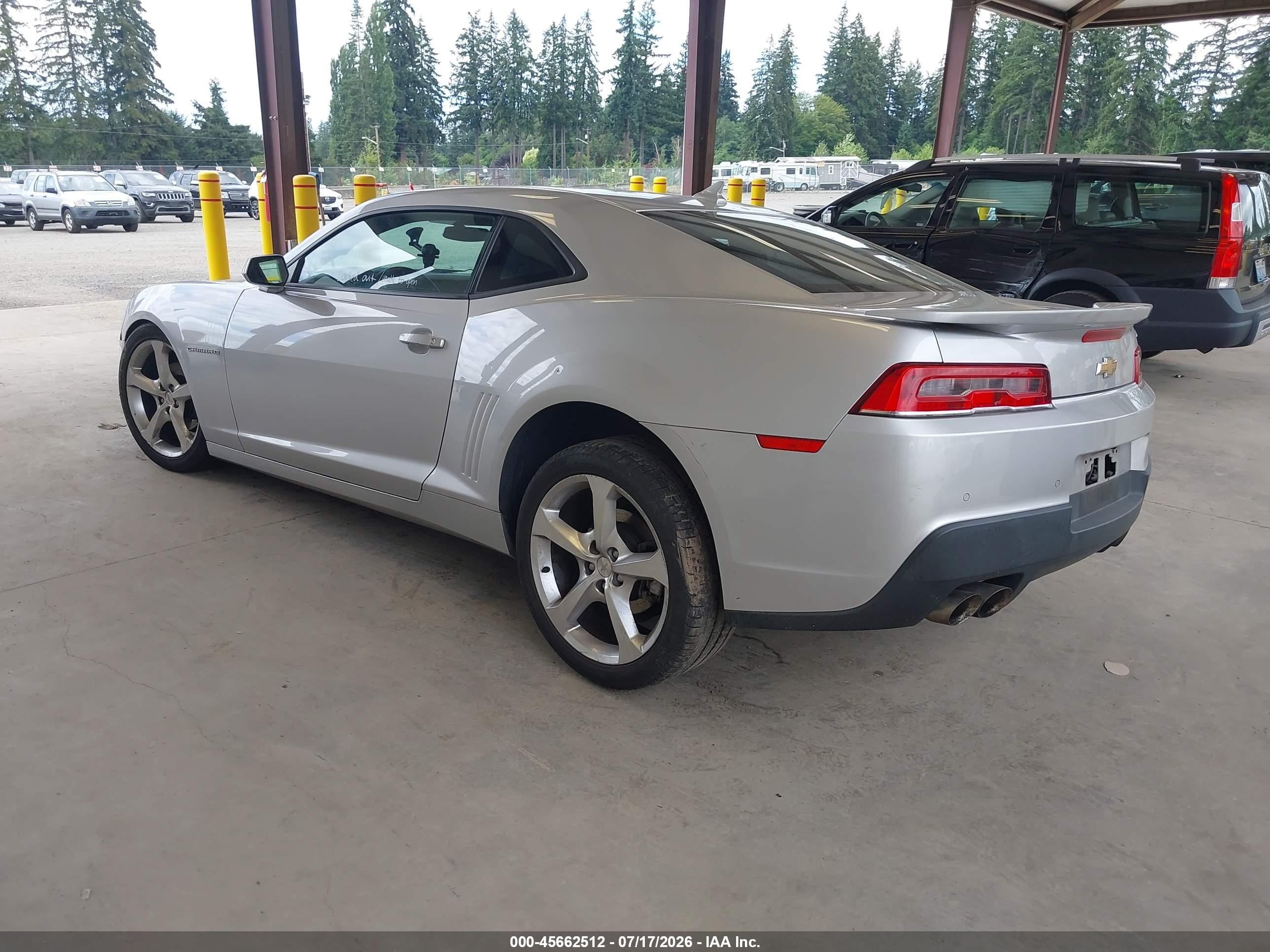 2015 Chevrolet Camaro 2lt Silver vin: 2G1FF1E33F9302424
