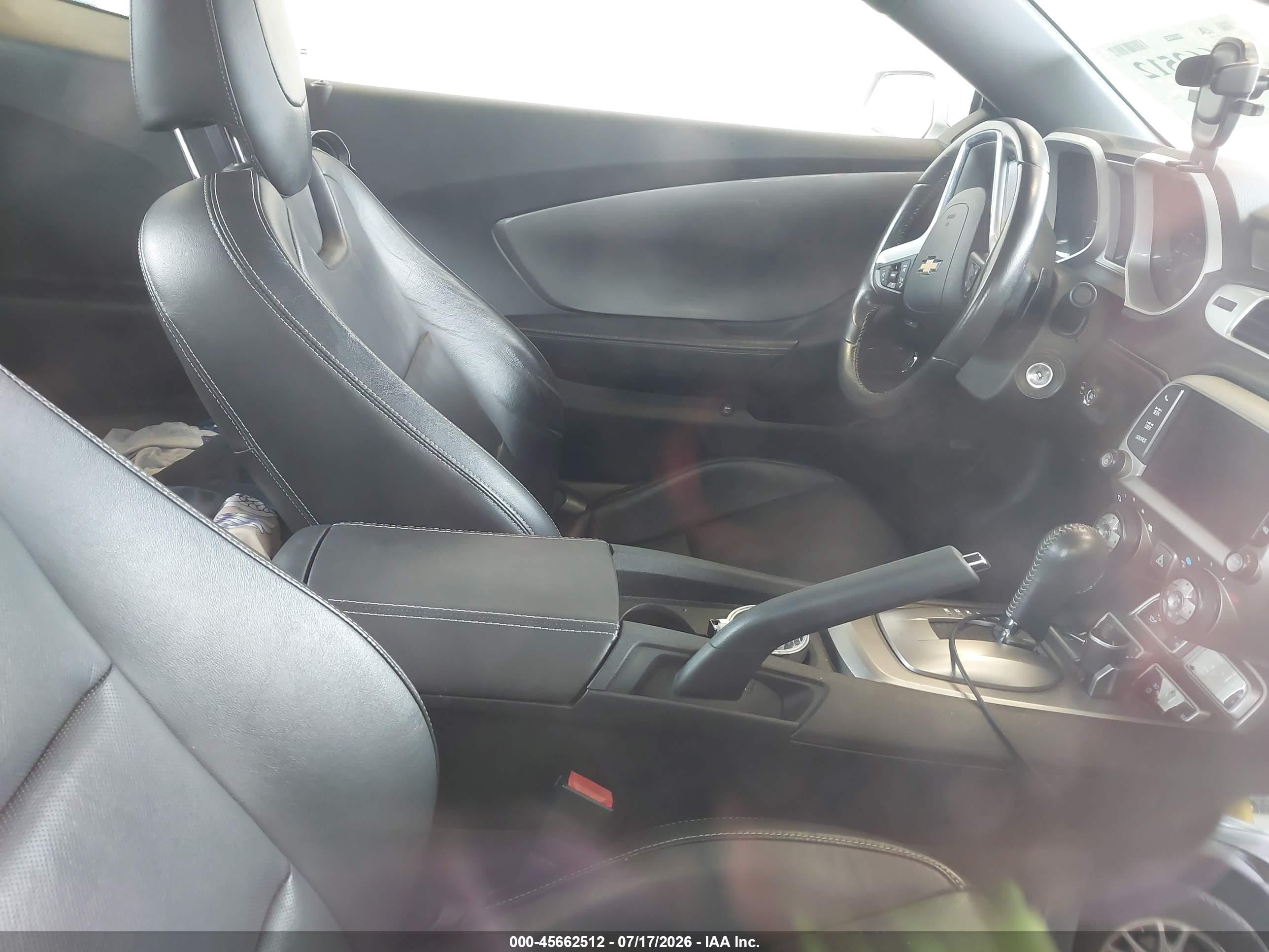 2015 Chevrolet Camaro 2lt Silver vin: 2G1FF1E33F9302424