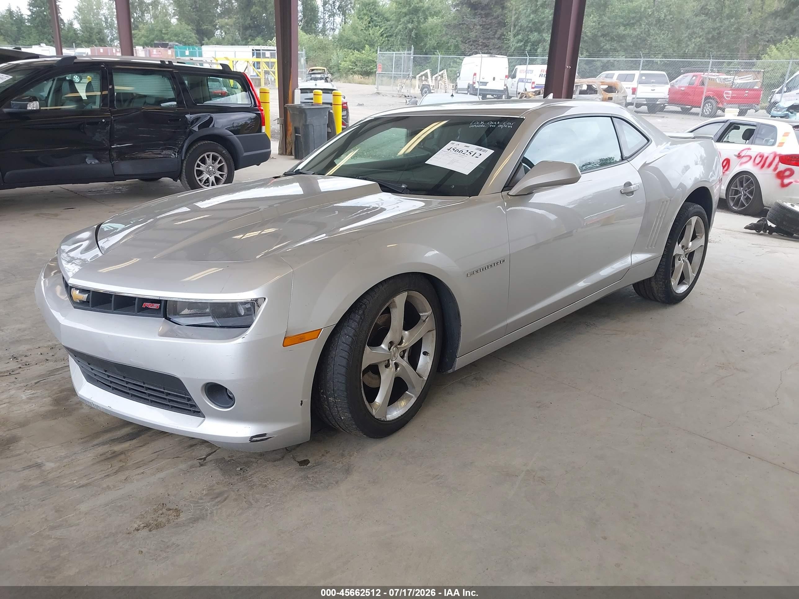 2015 Chevrolet Camaro 2lt Silver vin: 2G1FF1E33F9302424