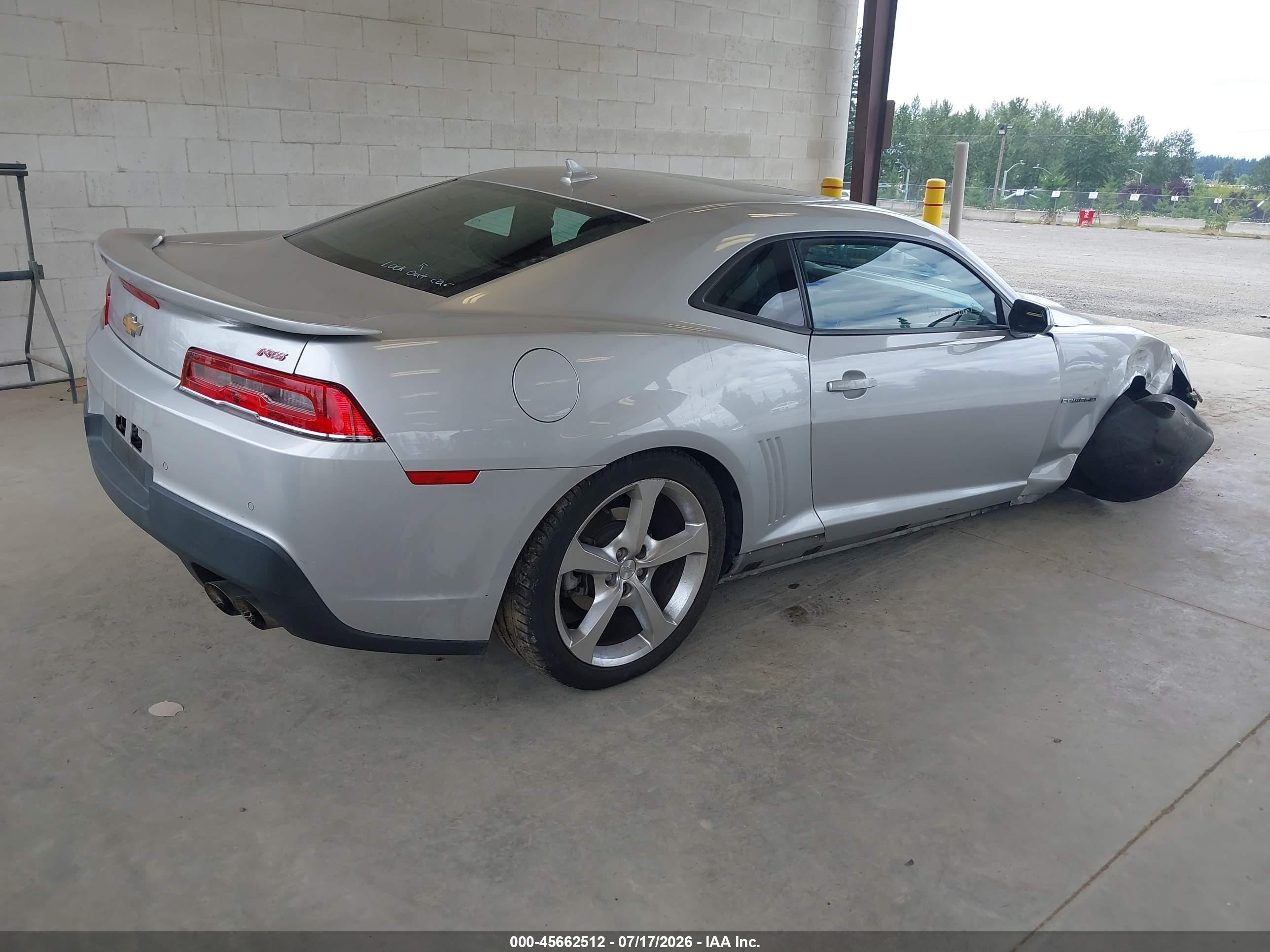 2015 Chevrolet Camaro 2lt Silver vin: 2G1FF1E33F9302424