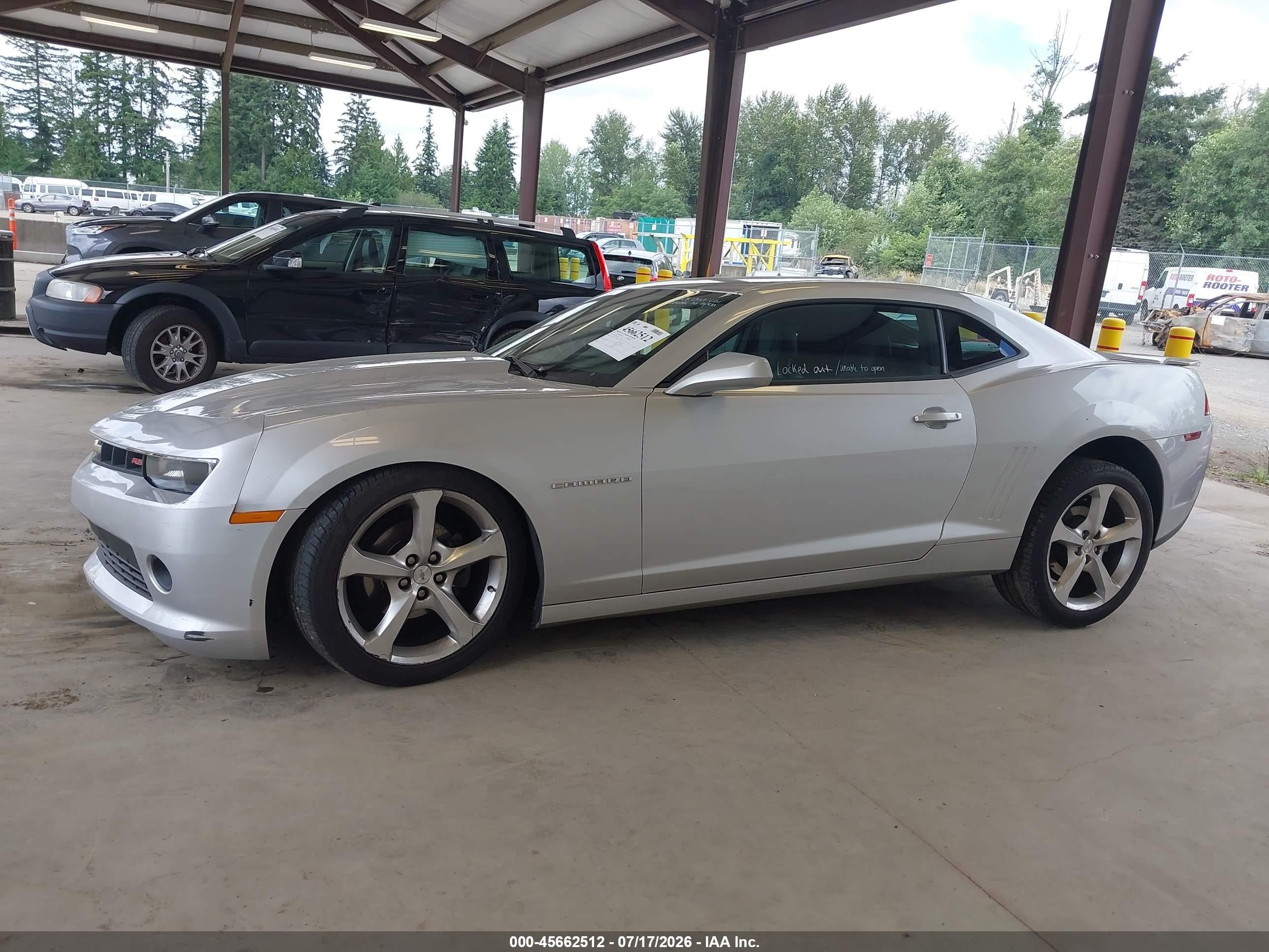 2015 Chevrolet Camaro 2lt Silver vin: 2G1FF1E33F9302424