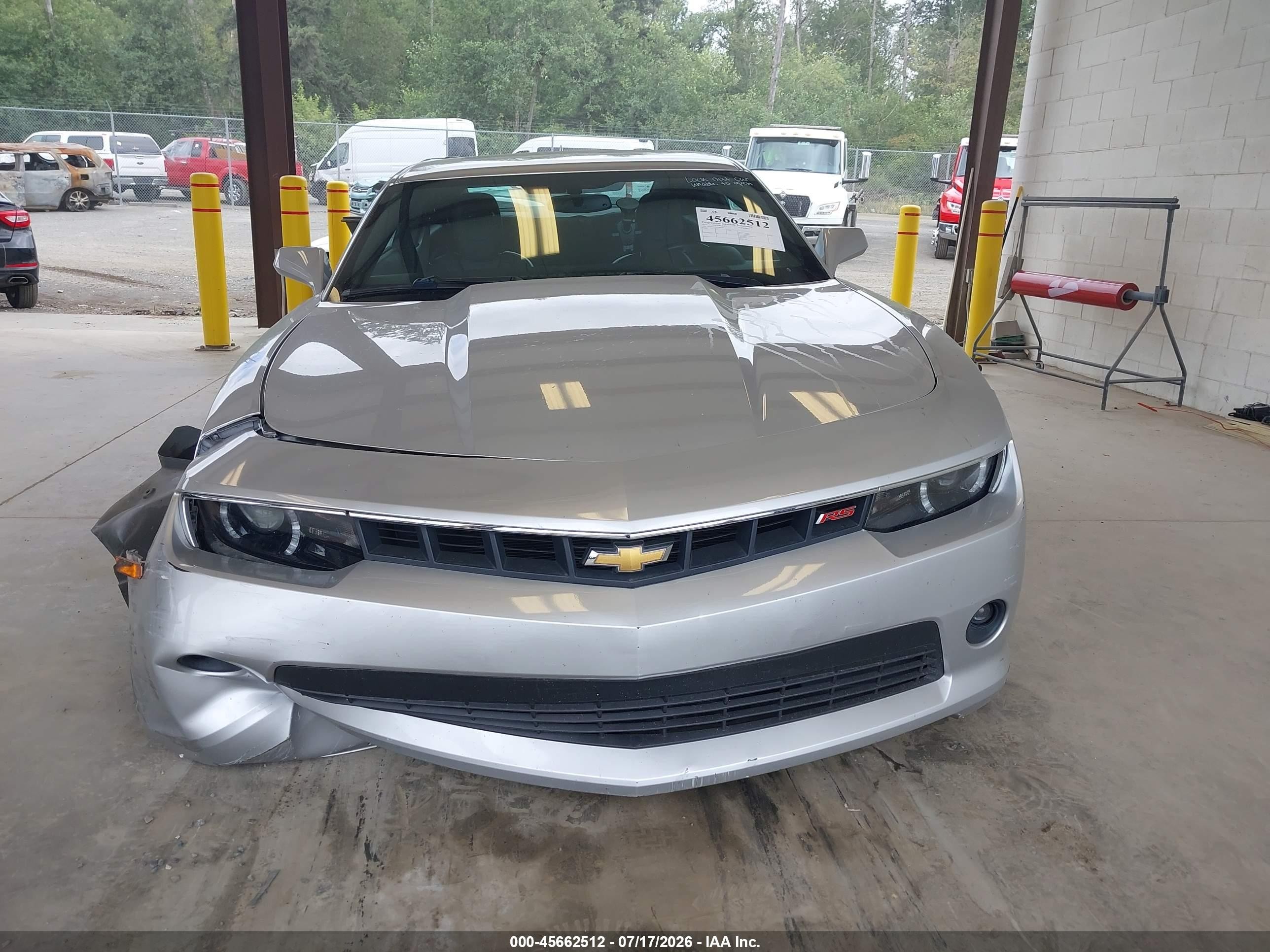 2015 Chevrolet Camaro 2lt Silver vin: 2G1FF1E33F9302424