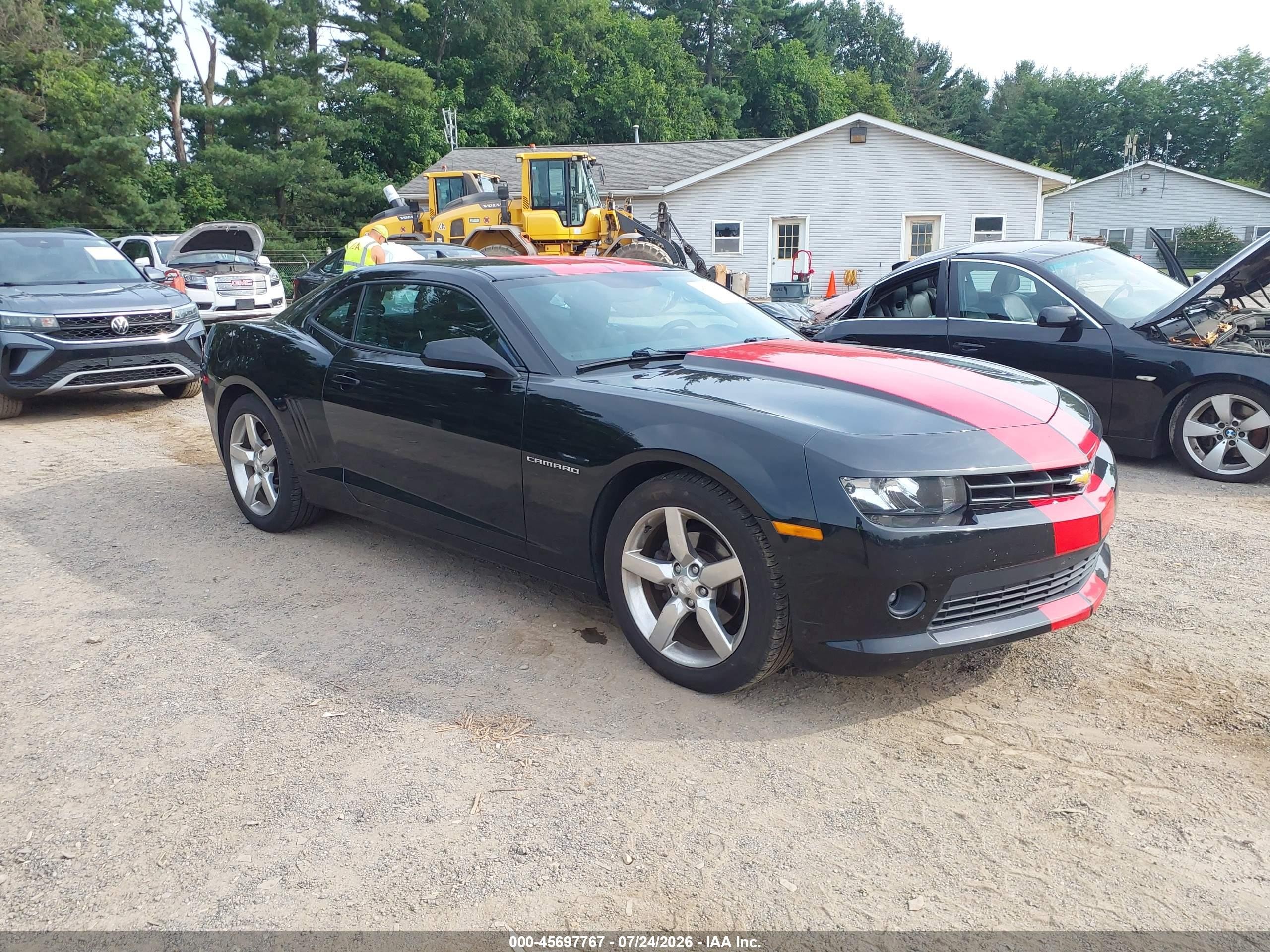 2014 Chevrolet Camaro 1lt Black vin: 2G1FF1E34E9189971