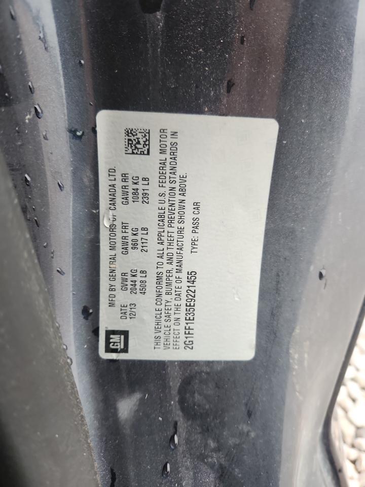 2014 Chevrolet Camaro Lt Black vin: 2G1FF1E35E9221455