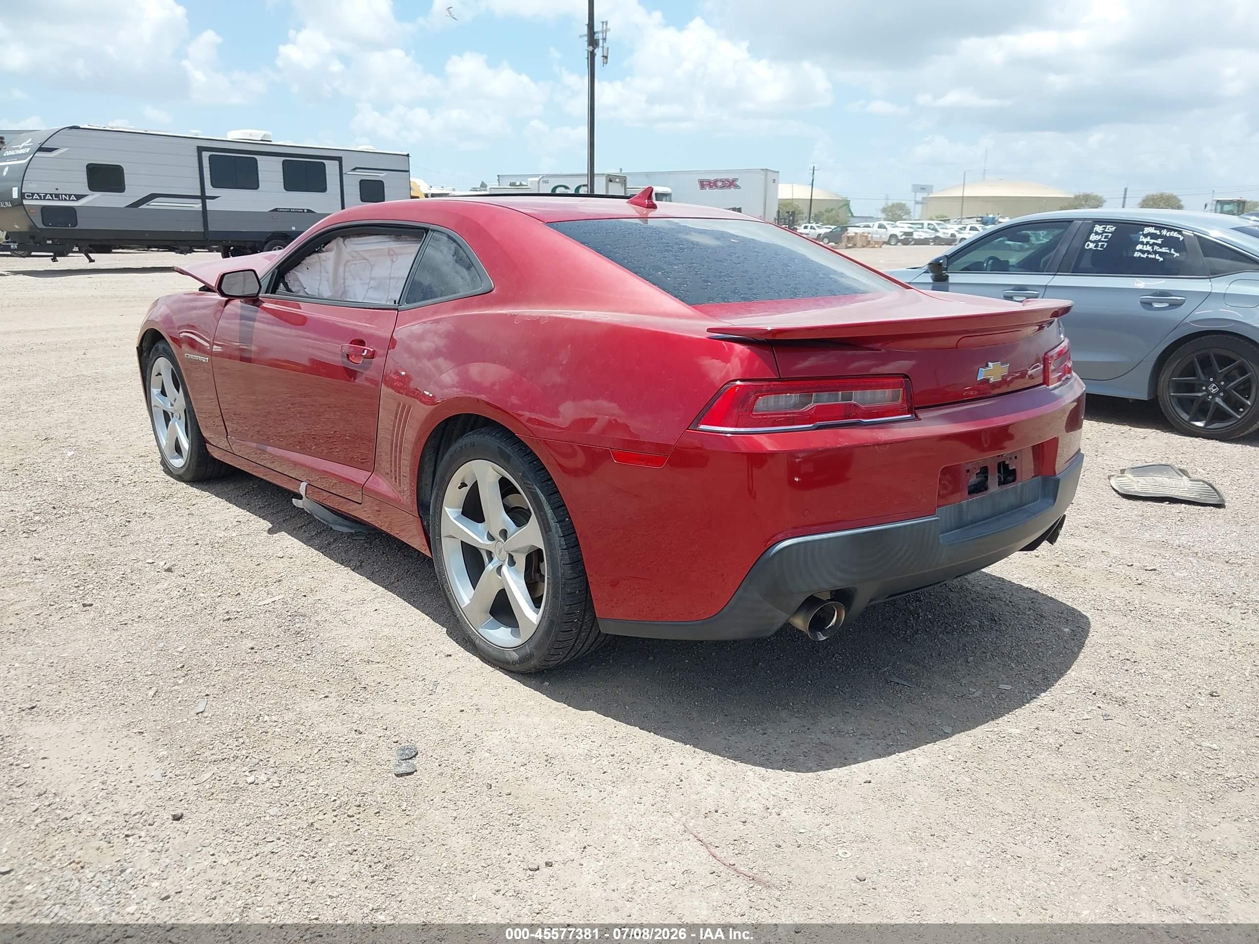 2015 Chevrolet Camaro 2lt Бордовый vin: 2G1FF1E35F9147522
