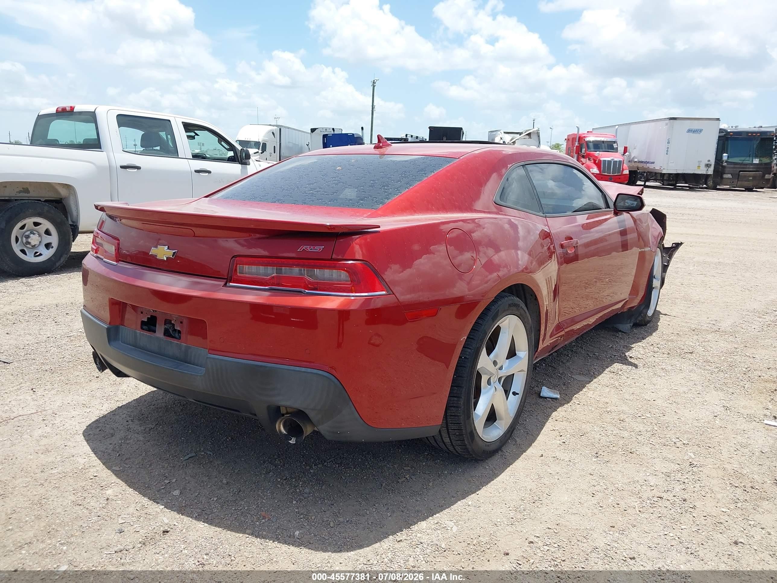 2015 Chevrolet Camaro 2lt Бордовый vin: 2G1FF1E35F9147522