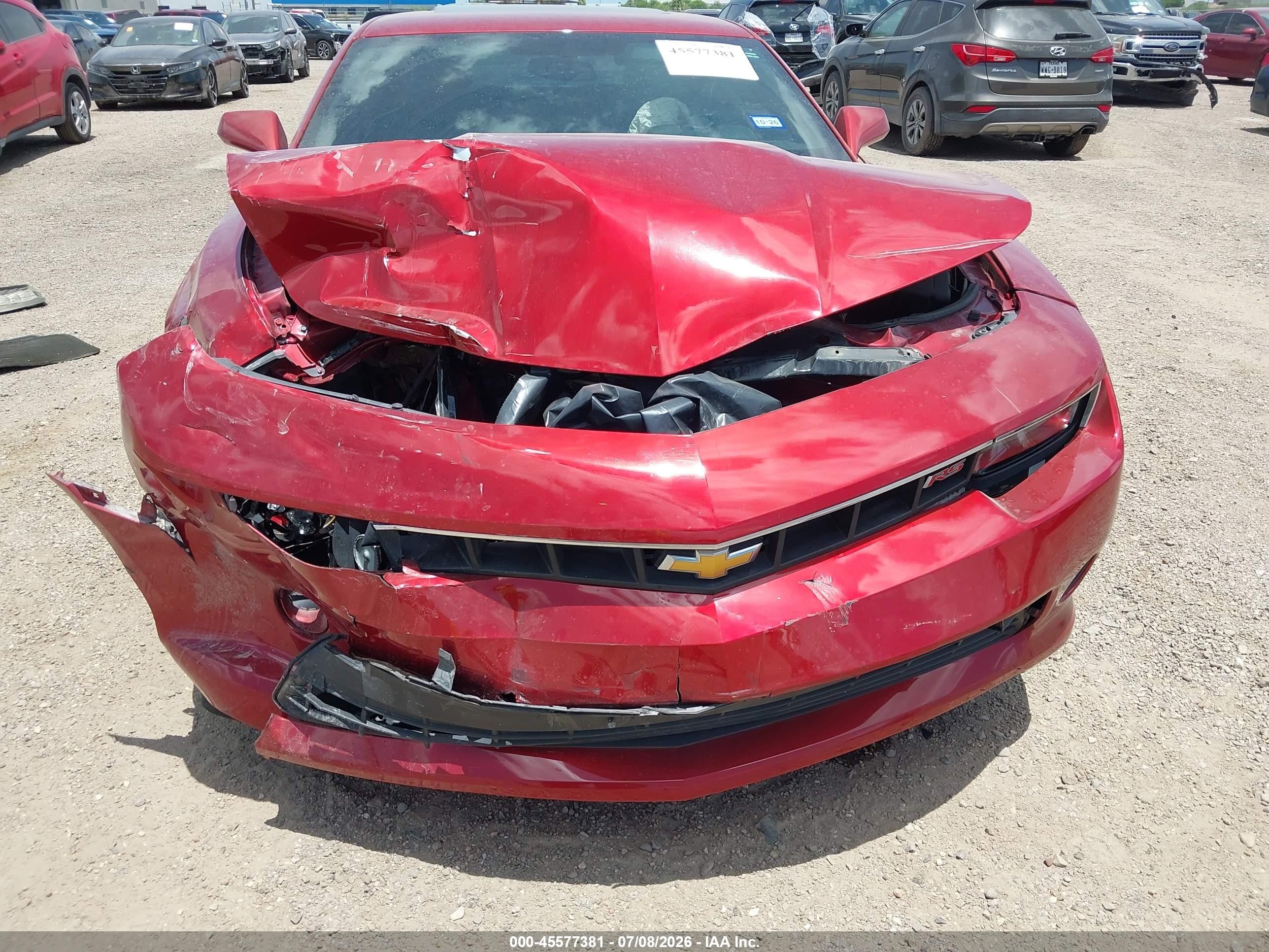 2015 Chevrolet Camaro 2lt Бордовый vin: 2G1FF1E35F9147522