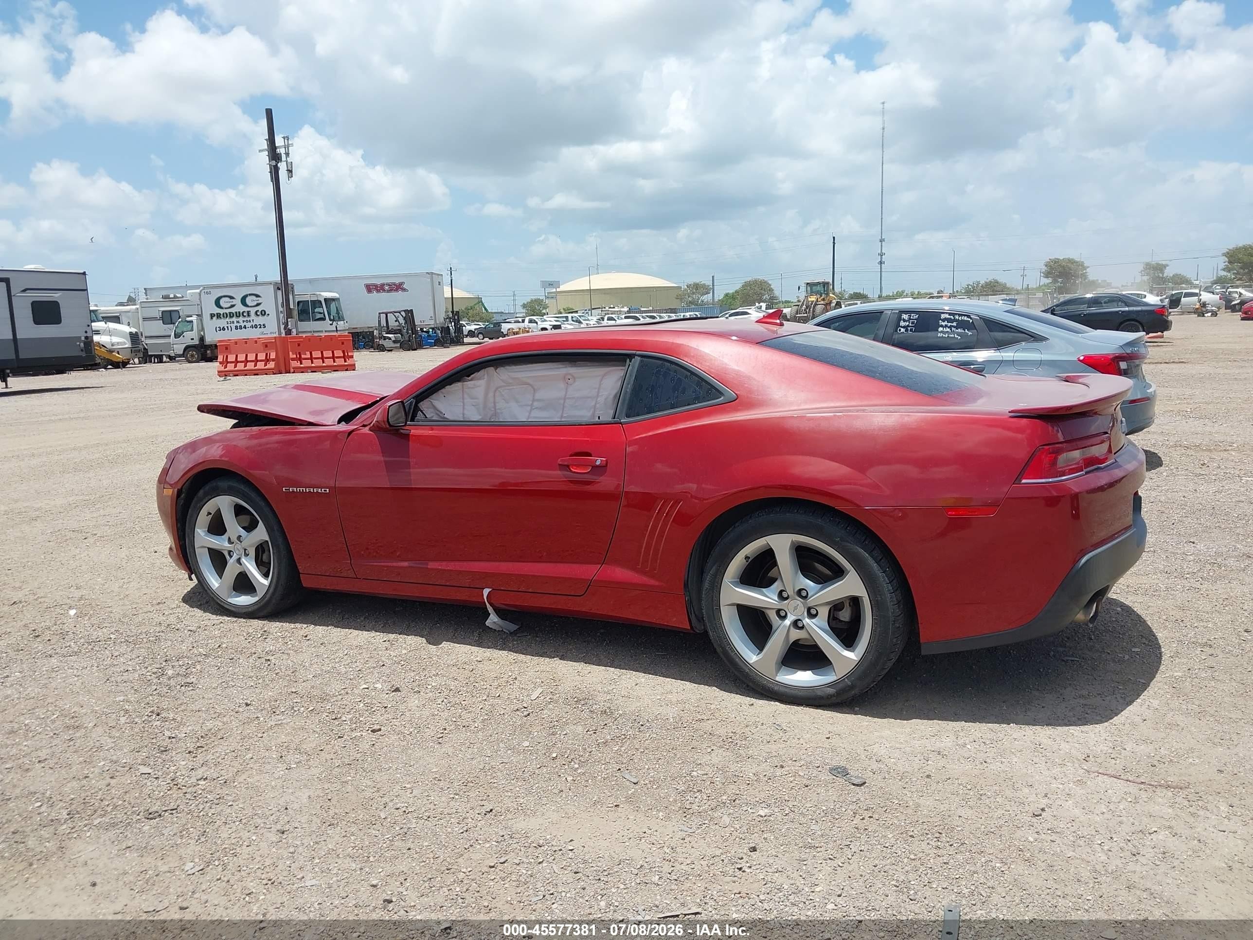 2015 Chevrolet Camaro 2lt Бордовый vin: 2G1FF1E35F9147522