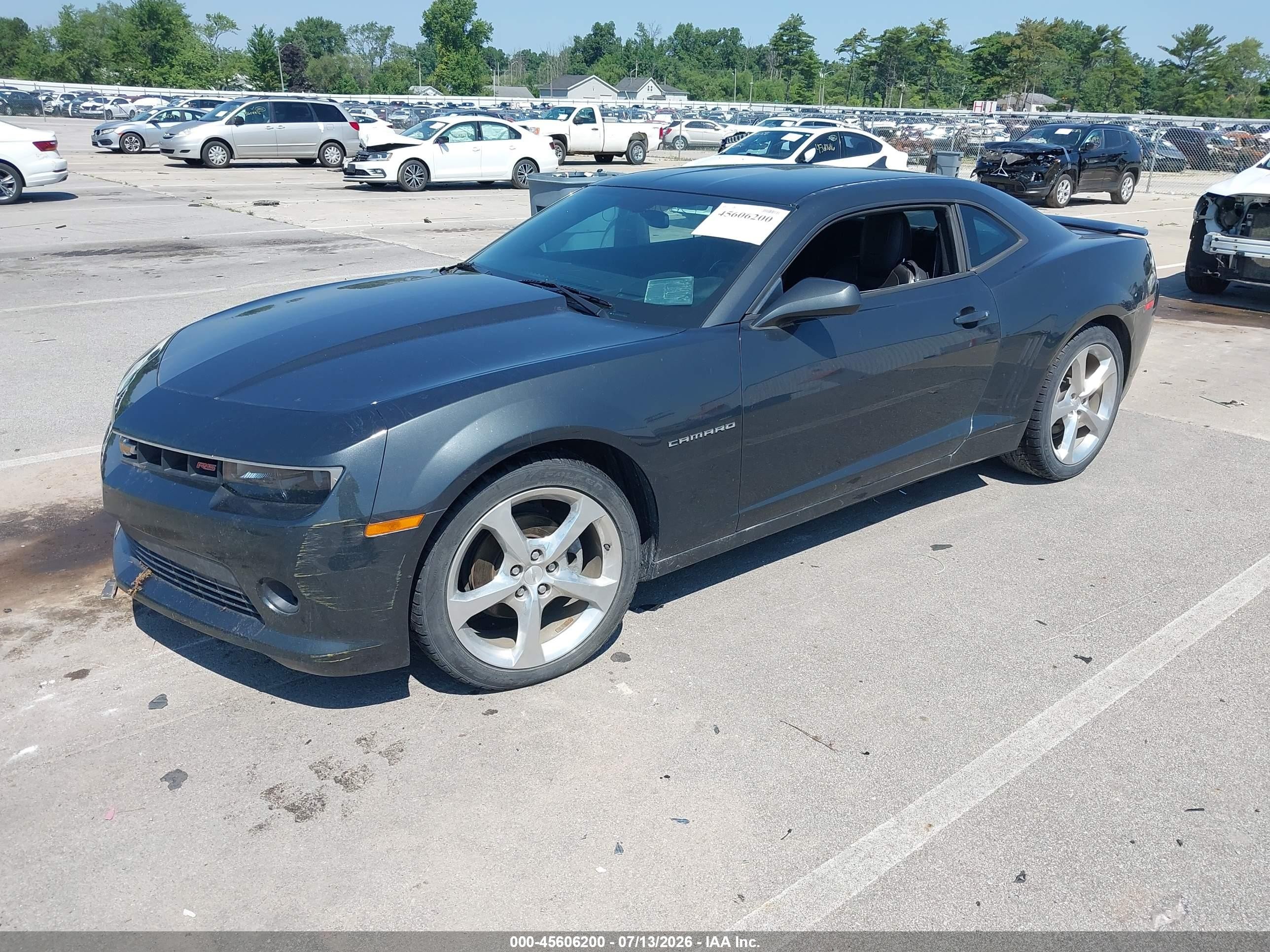 2015 Chevrolet Camaro 2lt Серый vin: 2G1FF1E35F9148153