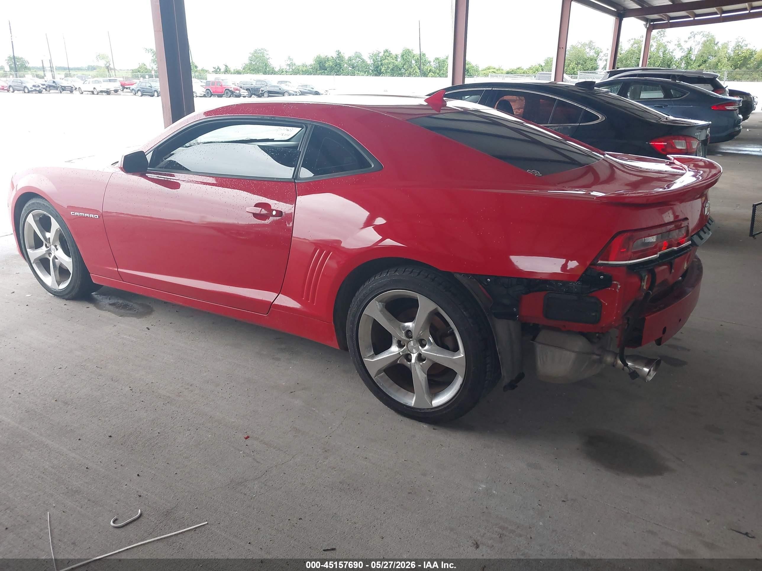 2015 Chevrolet Camaro 2lt Red vin: 2G1FF1E37F9167657
