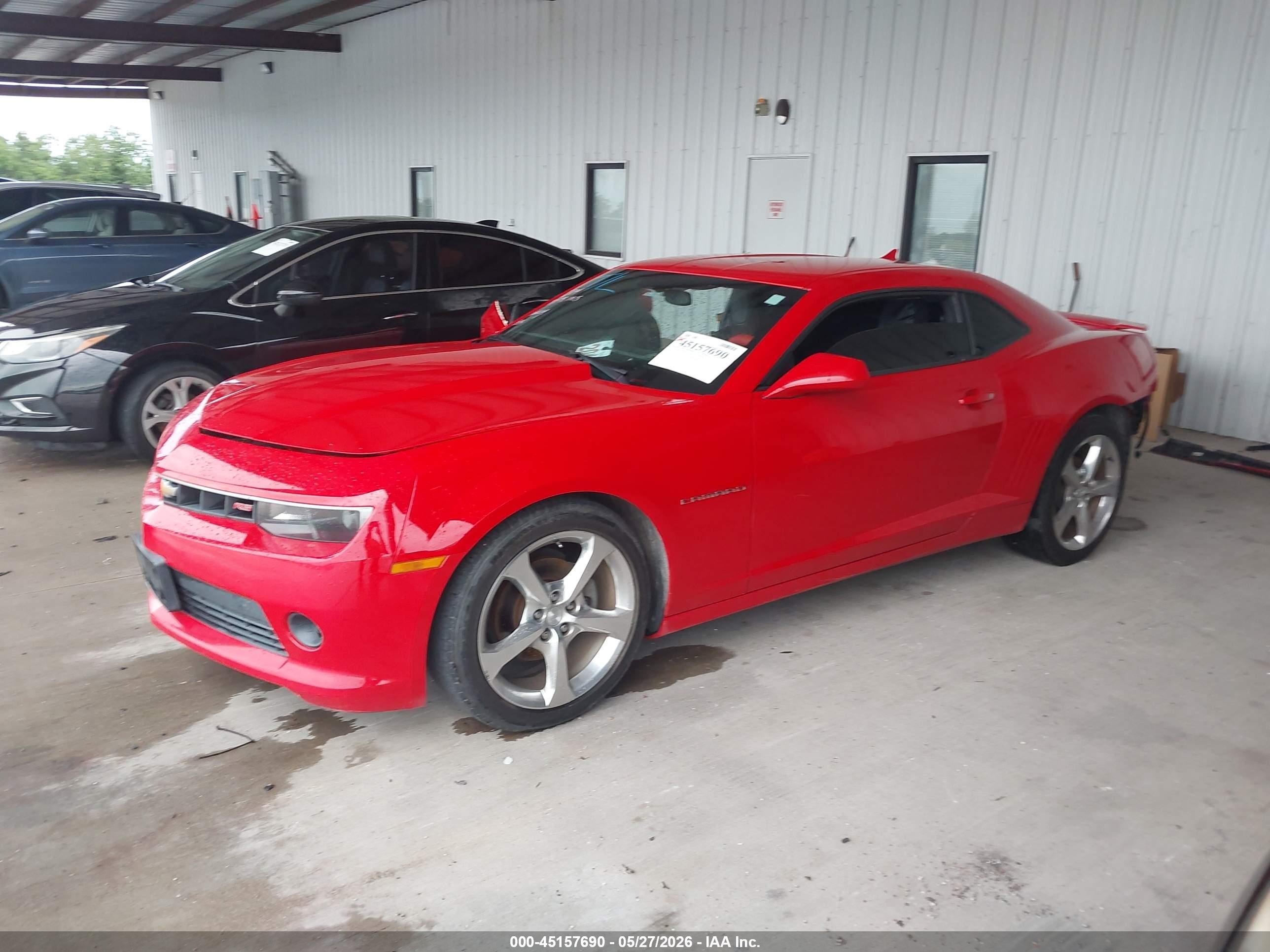 2015 Chevrolet Camaro 2lt Red vin: 2G1FF1E37F9167657