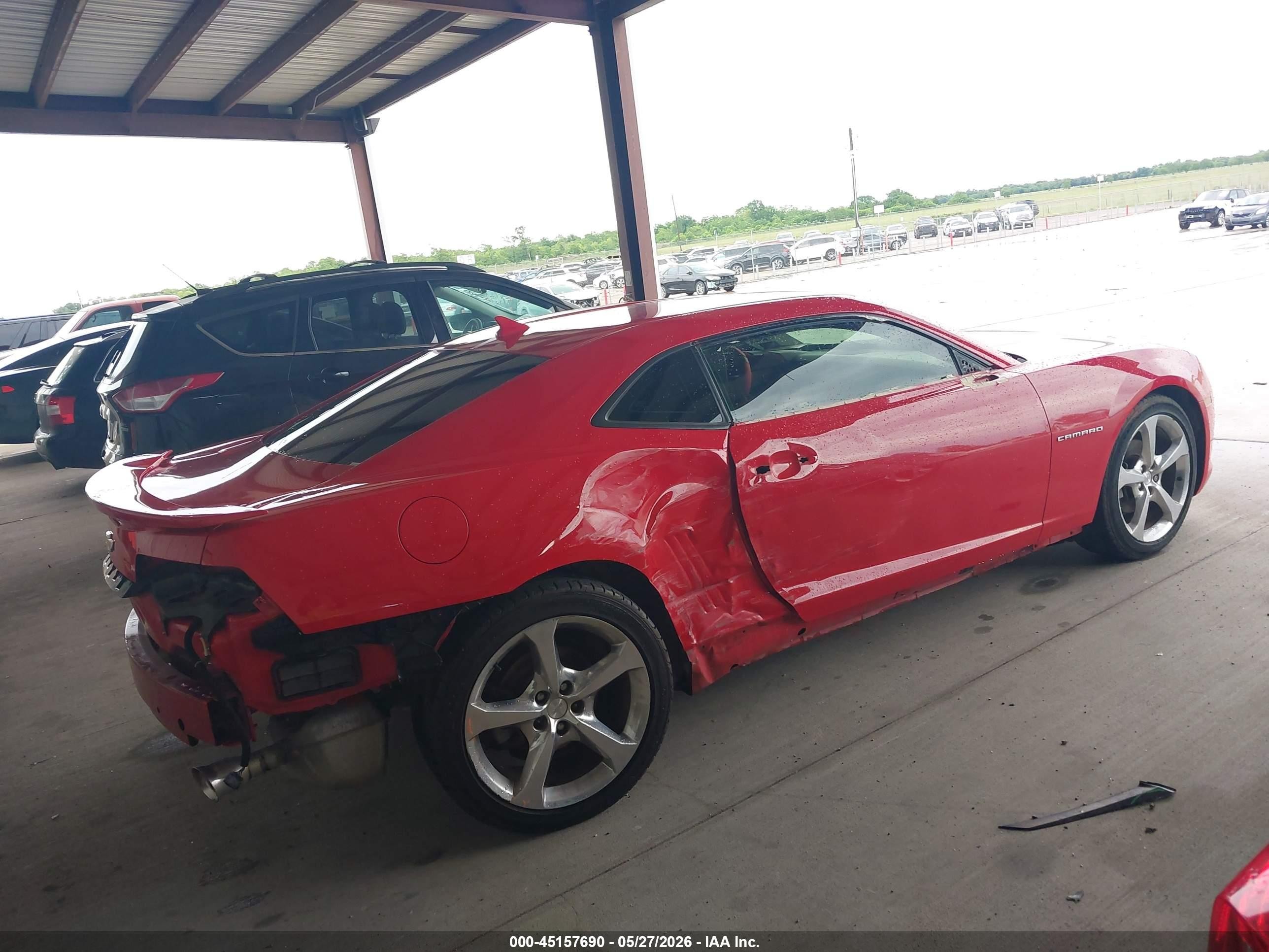 2015 Chevrolet Camaro 2lt Red vin: 2G1FF1E37F9167657