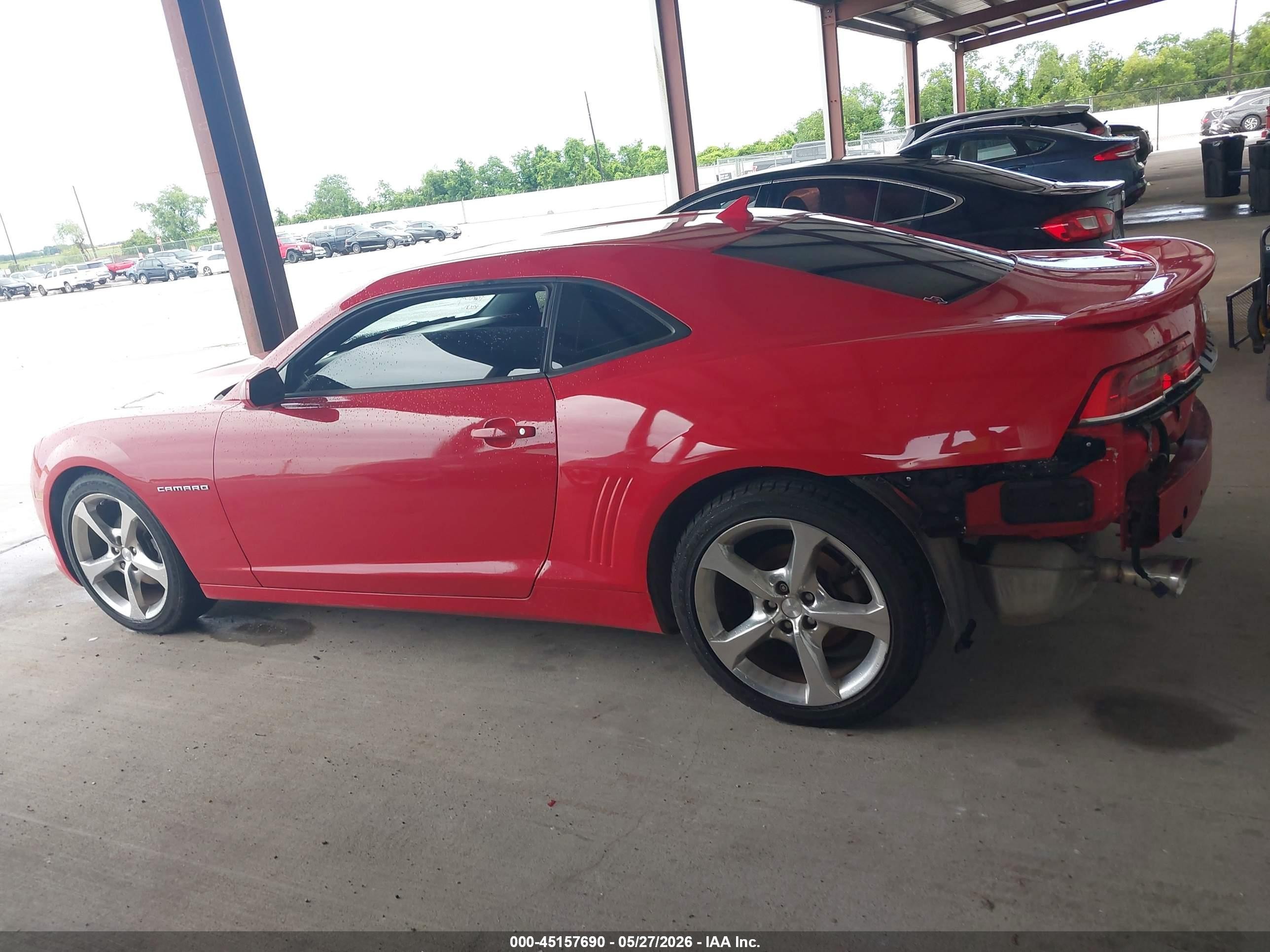 2015 Chevrolet Camaro 2lt Red vin: 2G1FF1E37F9167657