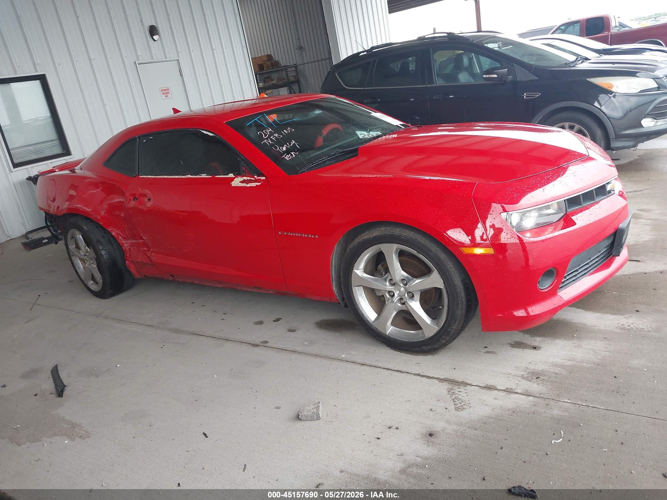 2015 Chevrolet Camaro 2lt Red vin: 2G1FF1E37F9167657