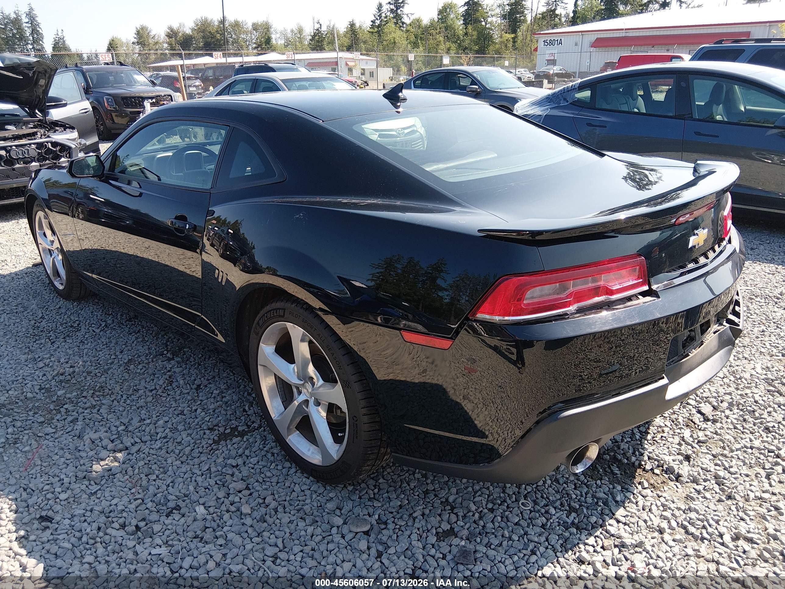 2015 Chevrolet Camaro 2lt Черный vin: 2G1FF1E39F9264603