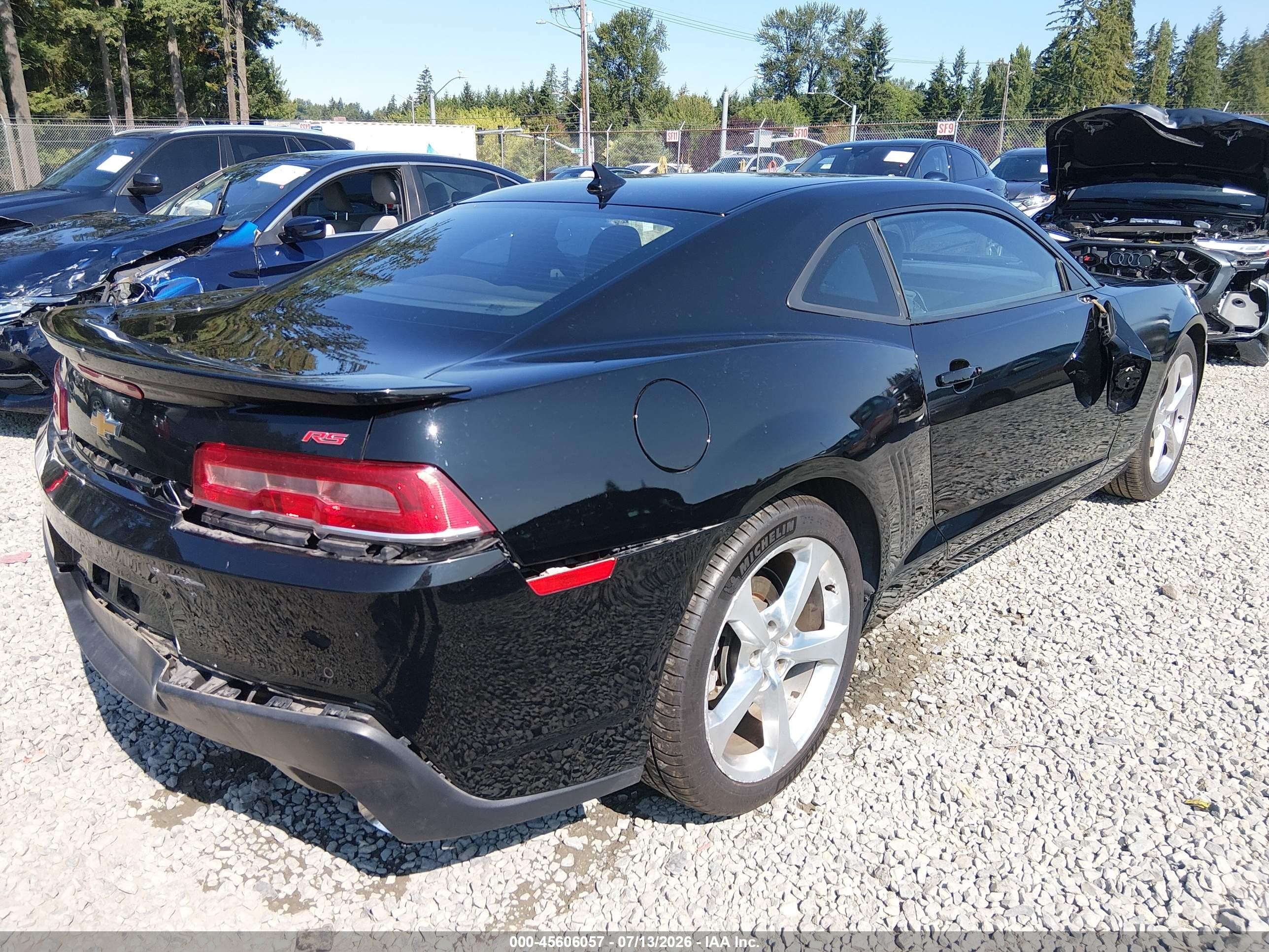2015 Chevrolet Camaro 2lt Черный vin: 2G1FF1E39F9264603