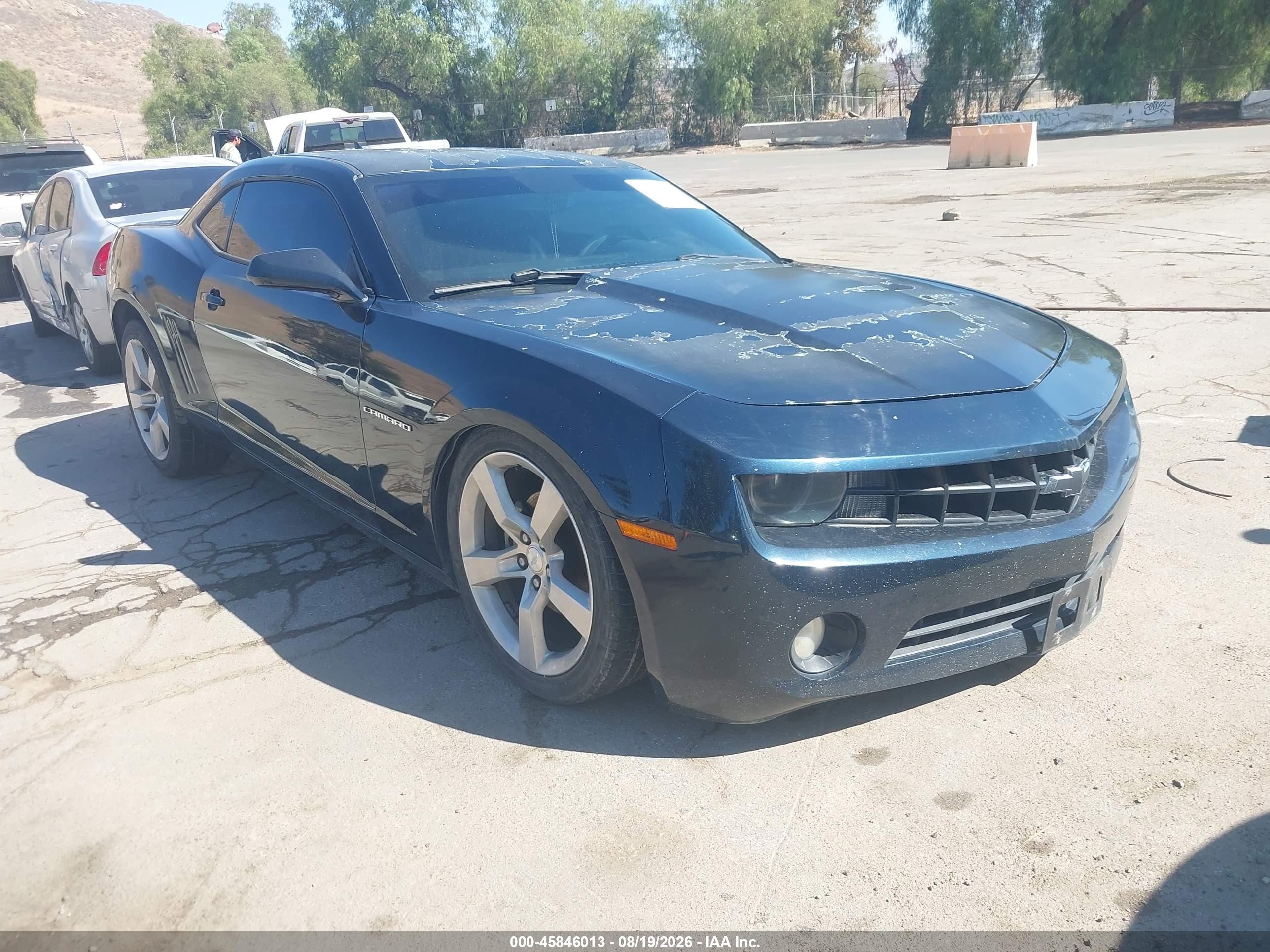 2011 Chevrolet Camaro 1lt Blue vin: 2G1FF1ED0B9107190