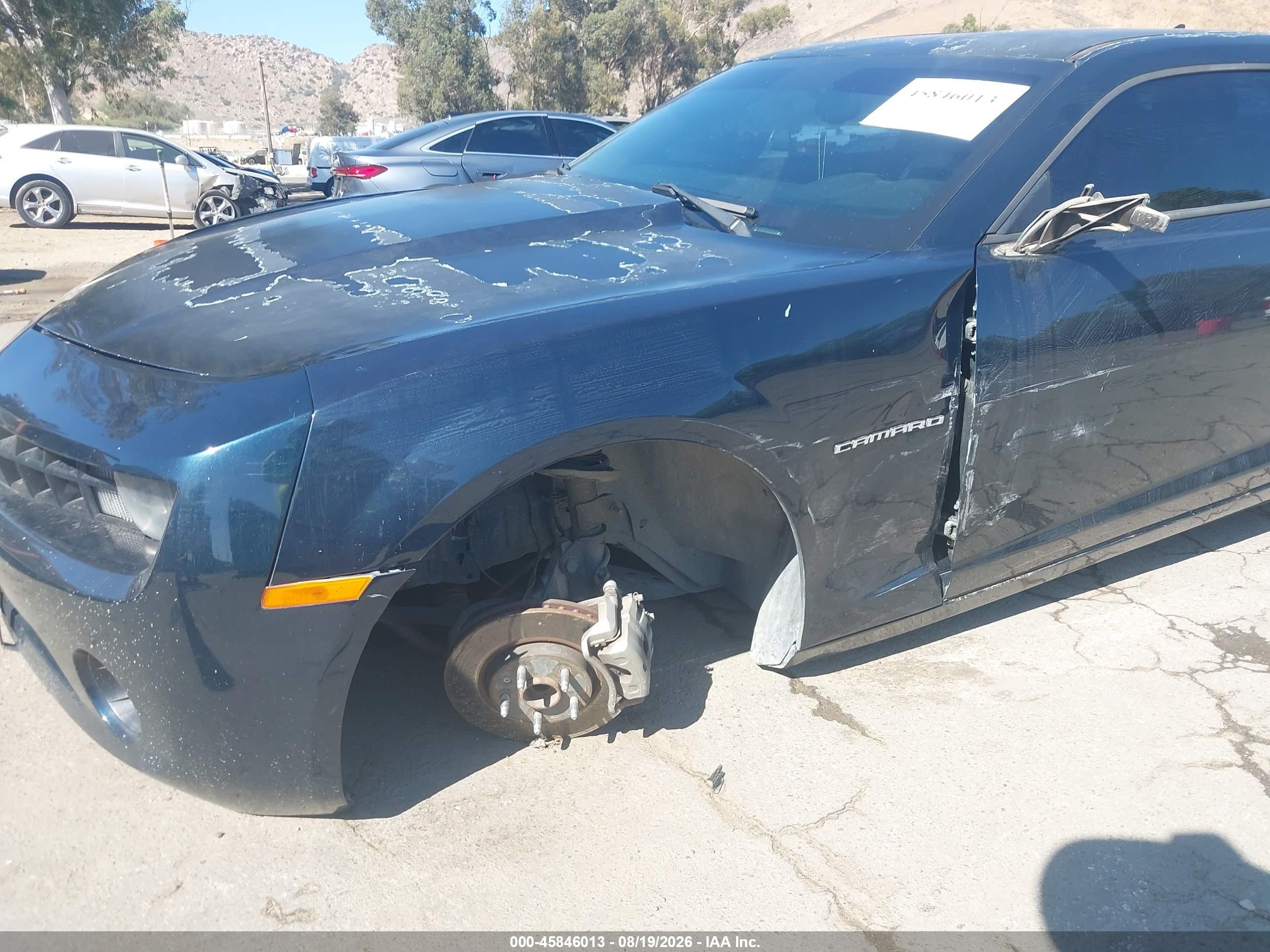 2011 Chevrolet Camaro 1lt Blue vin: 2G1FF1ED0B9107190