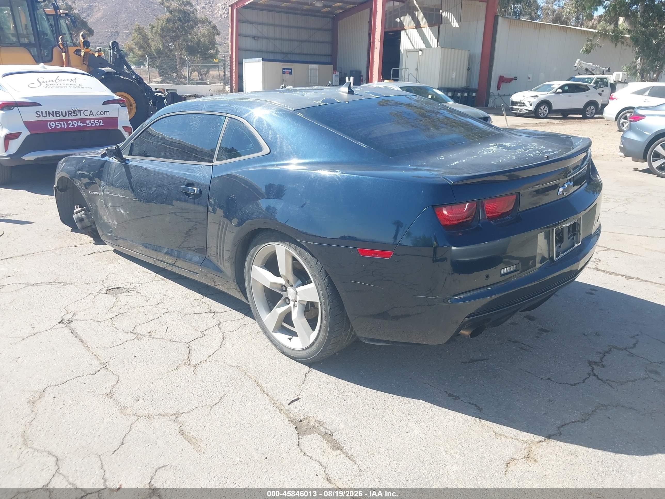 2011 Chevrolet Camaro 1lt Blue vin: 2G1FF1ED0B9107190