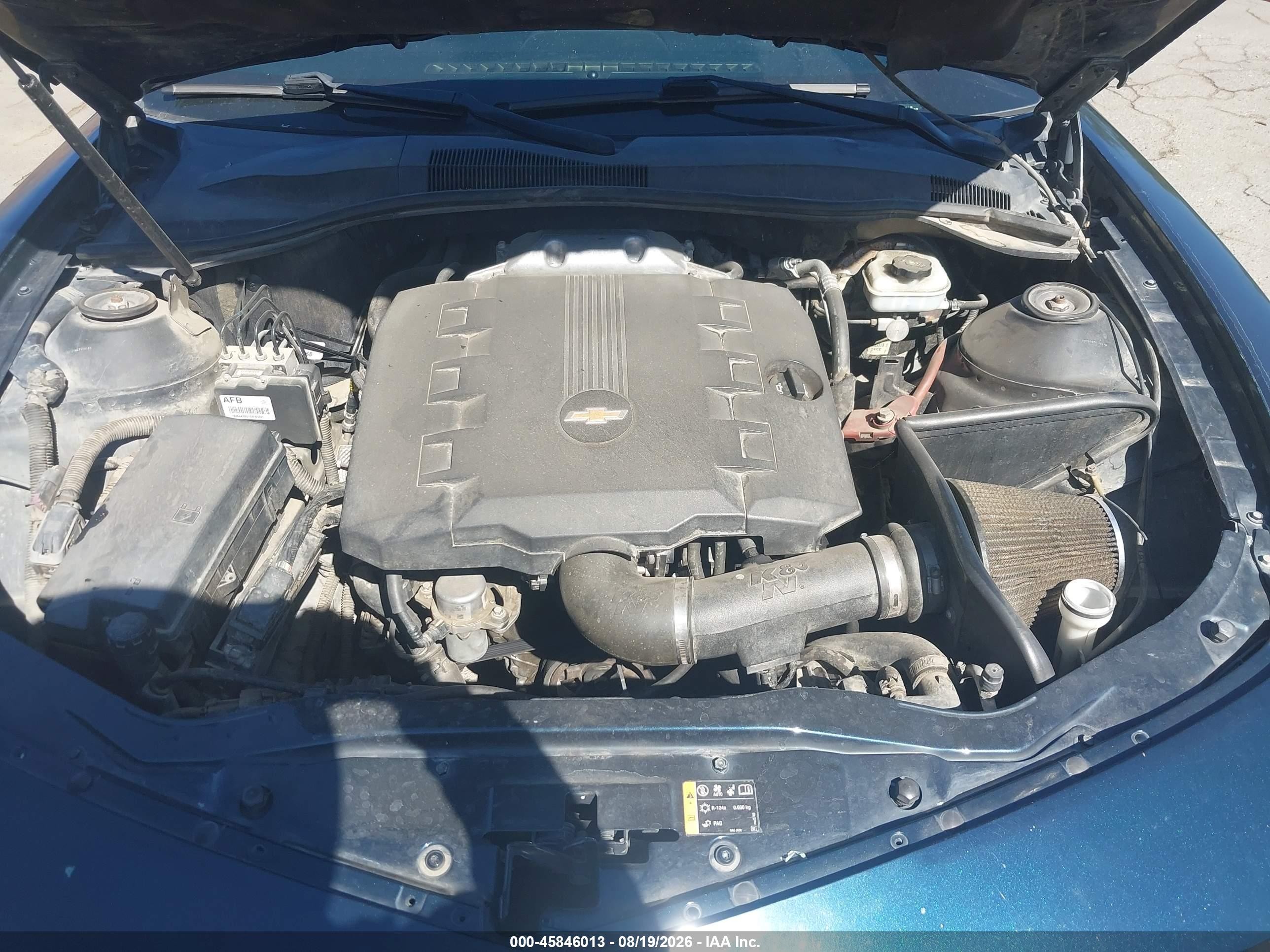 2011 Chevrolet Camaro 1lt Blue vin: 2G1FF1ED0B9107190