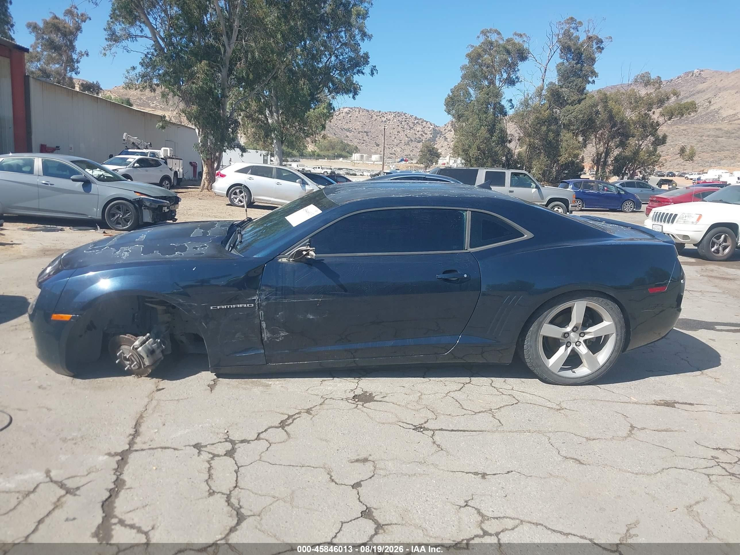 2011 Chevrolet Camaro 1lt Blue vin: 2G1FF1ED0B9107190
